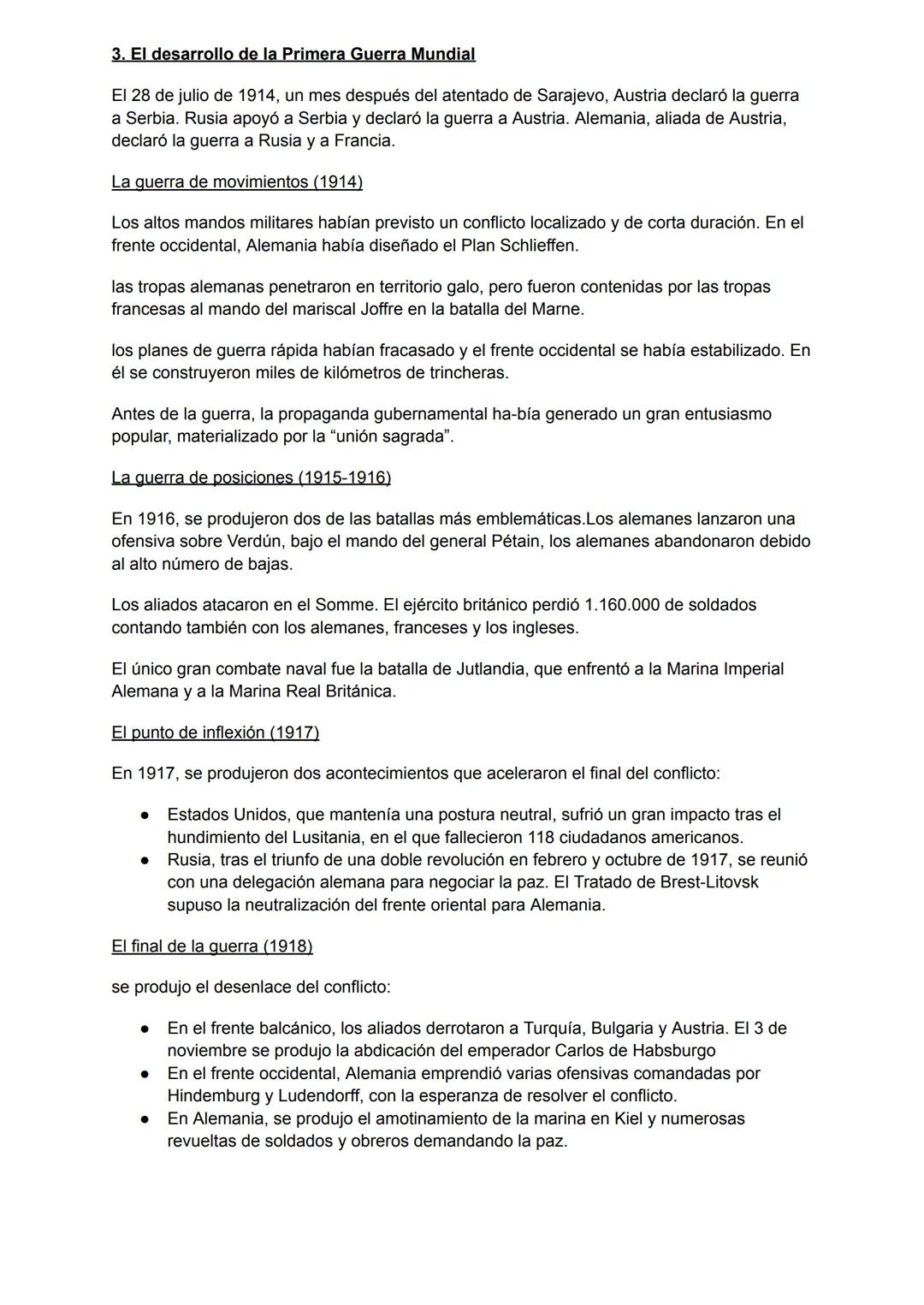 # Punto 1:Las causas de la Primera Guerra Mundial
Las rivalidades territoriales y económicas
Durante el último tercio del siglo XIX, las t