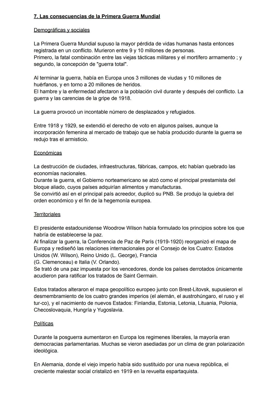 # Punto 1:Las causas de la Primera Guerra Mundial
Las rivalidades territoriales y económicas
Durante el último tercio del siglo XIX, las t