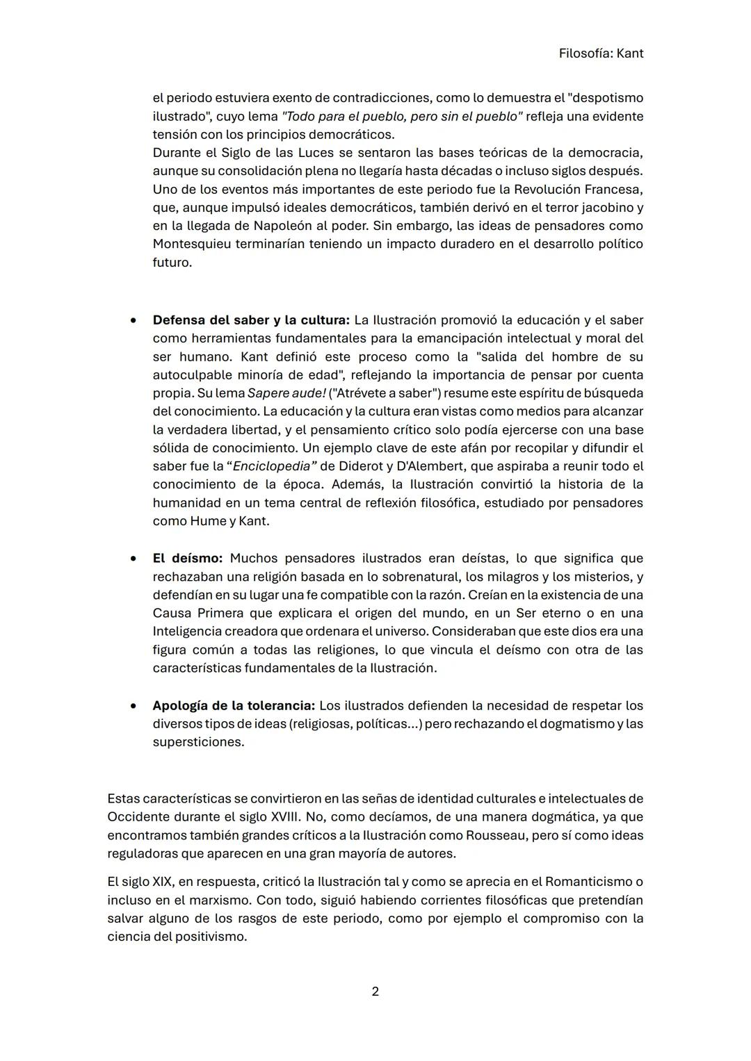 # KANT Filosofía: Kant
# Kant y la Ilustración
## La Ilustración
La Ilustración es un movimiento cultural de alcance muy amplio. Es quizá