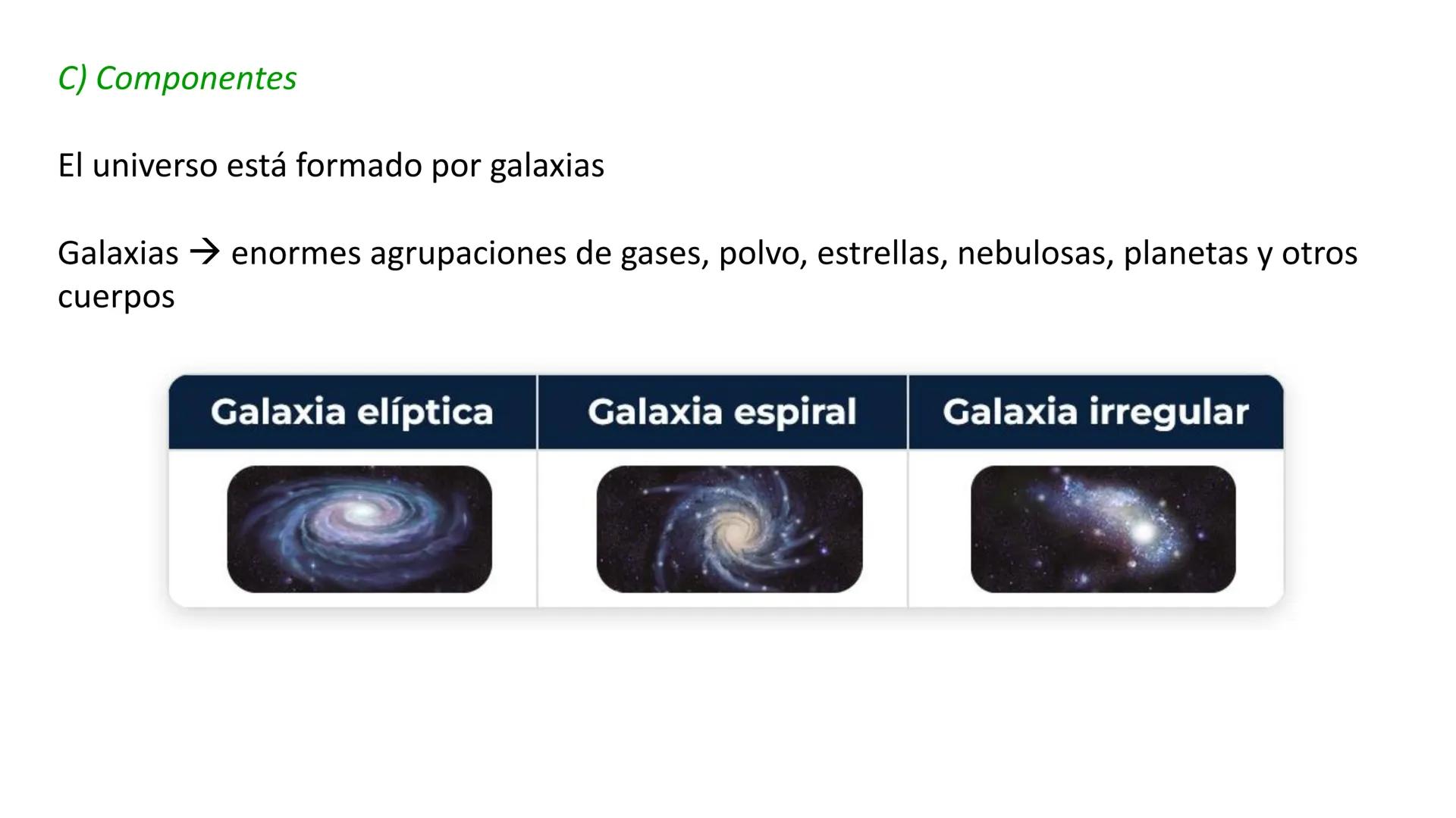 # LA TIERRA EN EL UNIVERSO El universo # ¿Qué es el universo?
**Universo:** suma de todo lo que existe y de las leyes físicas que lo rigen;