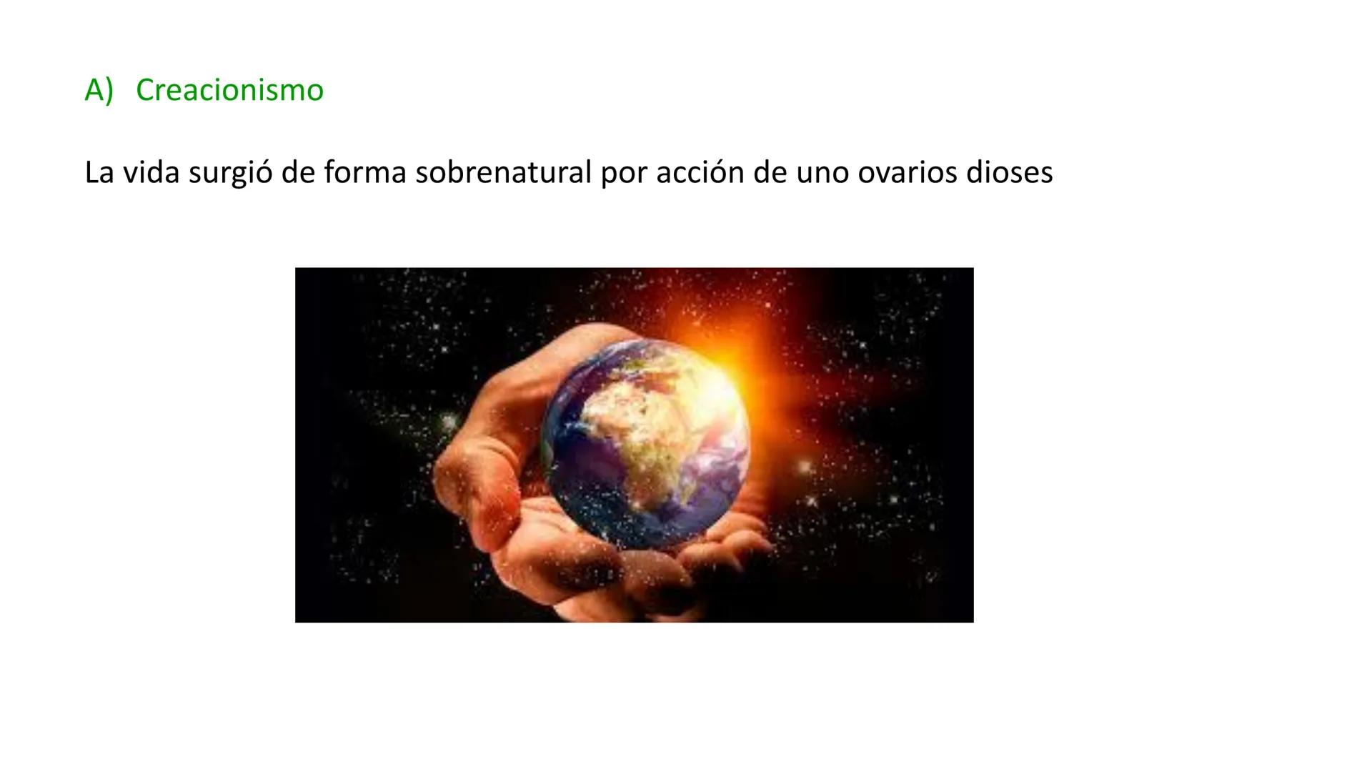 # ORIGEN Y EVOLUCIÓN
# DE LOS SERES VIVOS El origen de la vida Hipótesis sobre
el origen de la
vida
Creacionismo
Experimento de Redi
Generac