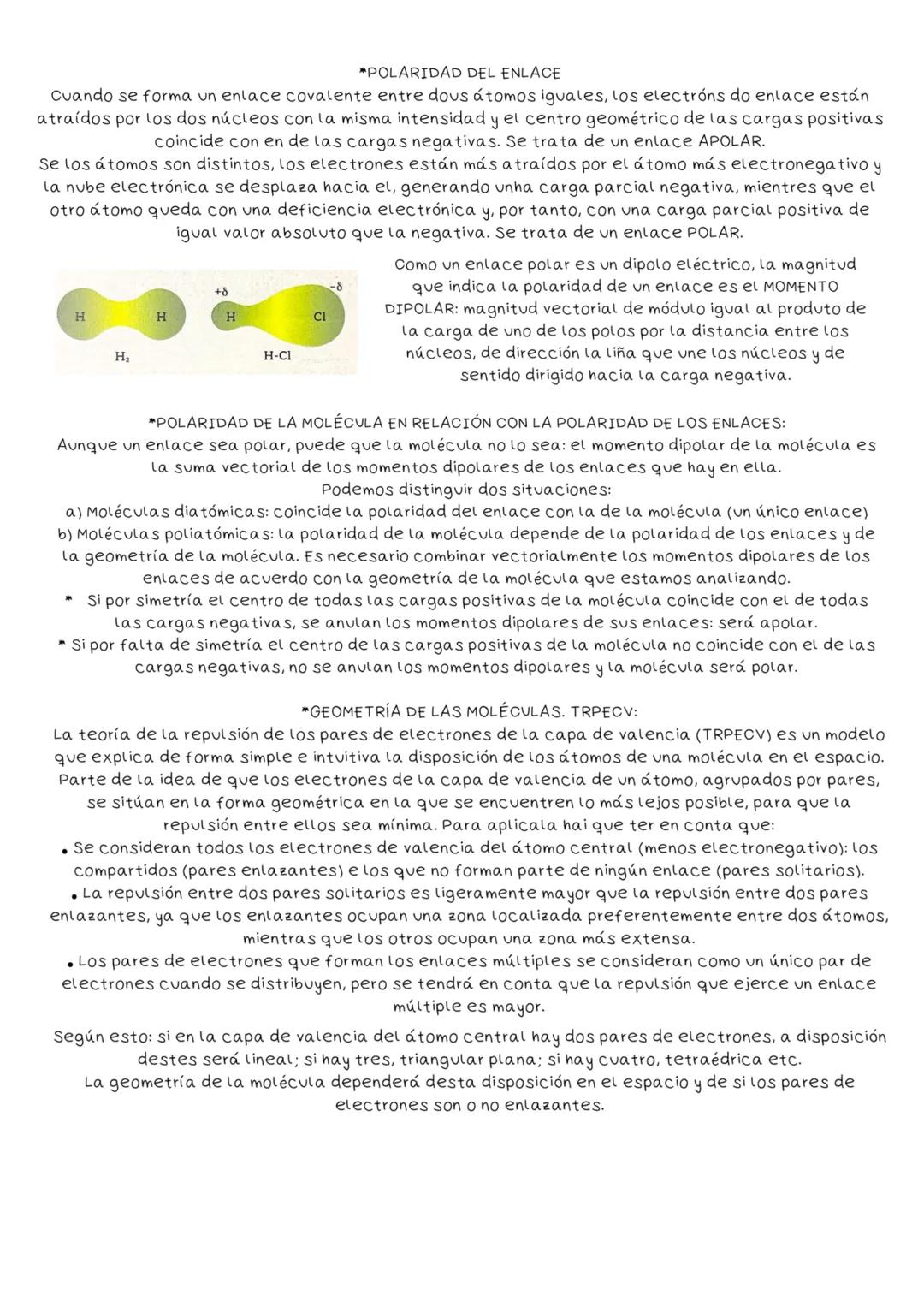 TEMA 2: ENLACE QUÍMICO Y FUERZAS INTERMOLECULARES
La unión entre átomos y la formación de un enlace es un proceso químico que va acompañado