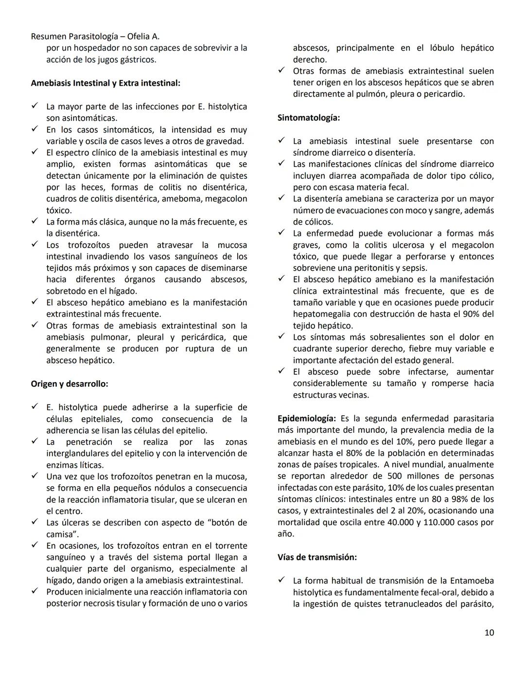 Resumen Parasitología - Ofelia A.
TEMA 10- PHYLUM PLATYHELMINTHES
Los Phylum Platyhelminthes son metazoo que poseen un
cuerpo alargado, apl