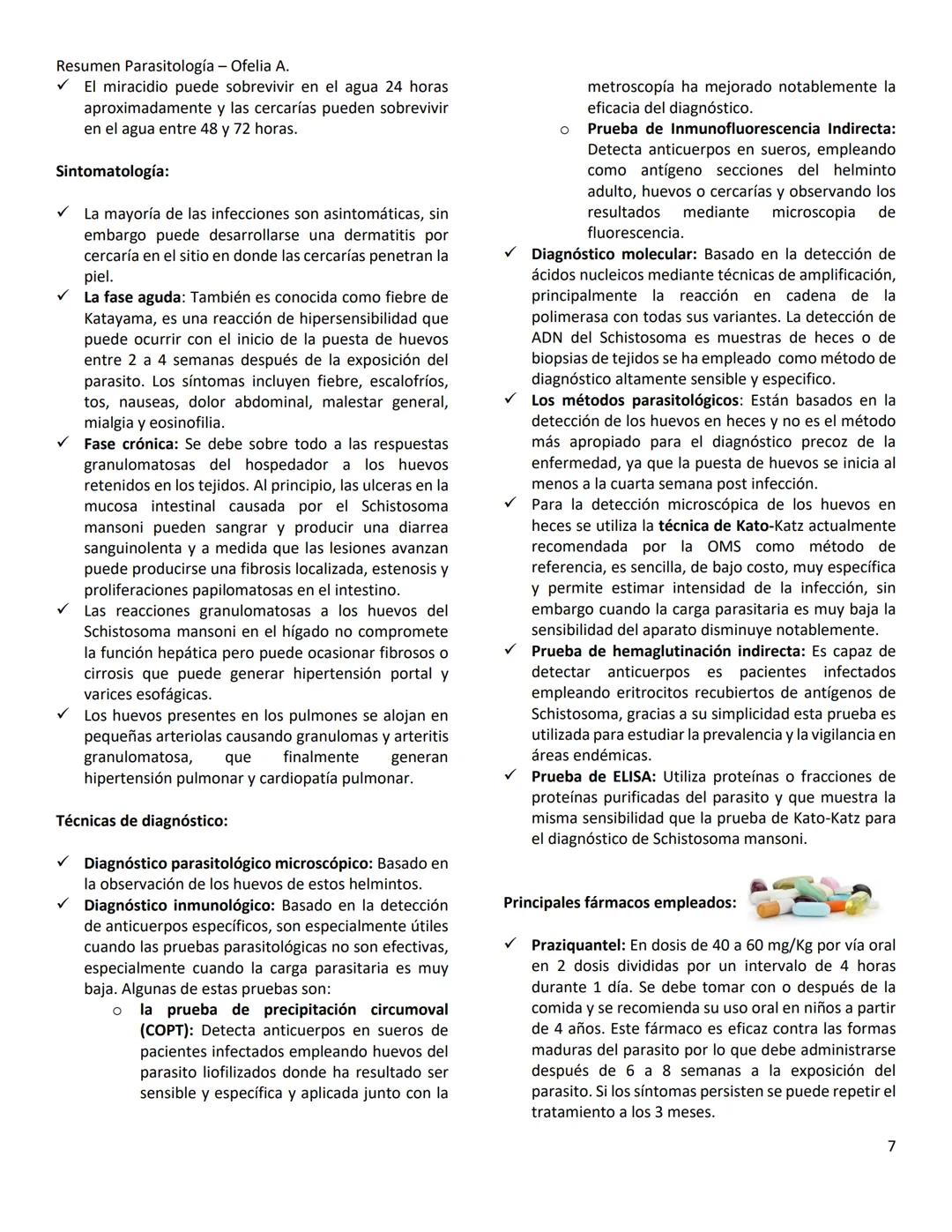 Resumen Parasitología - Ofelia A.
TEMA 10- PHYLUM PLATYHELMINTHES
Los Phylum Platyhelminthes son metazoo que poseen un
cuerpo alargado, apl