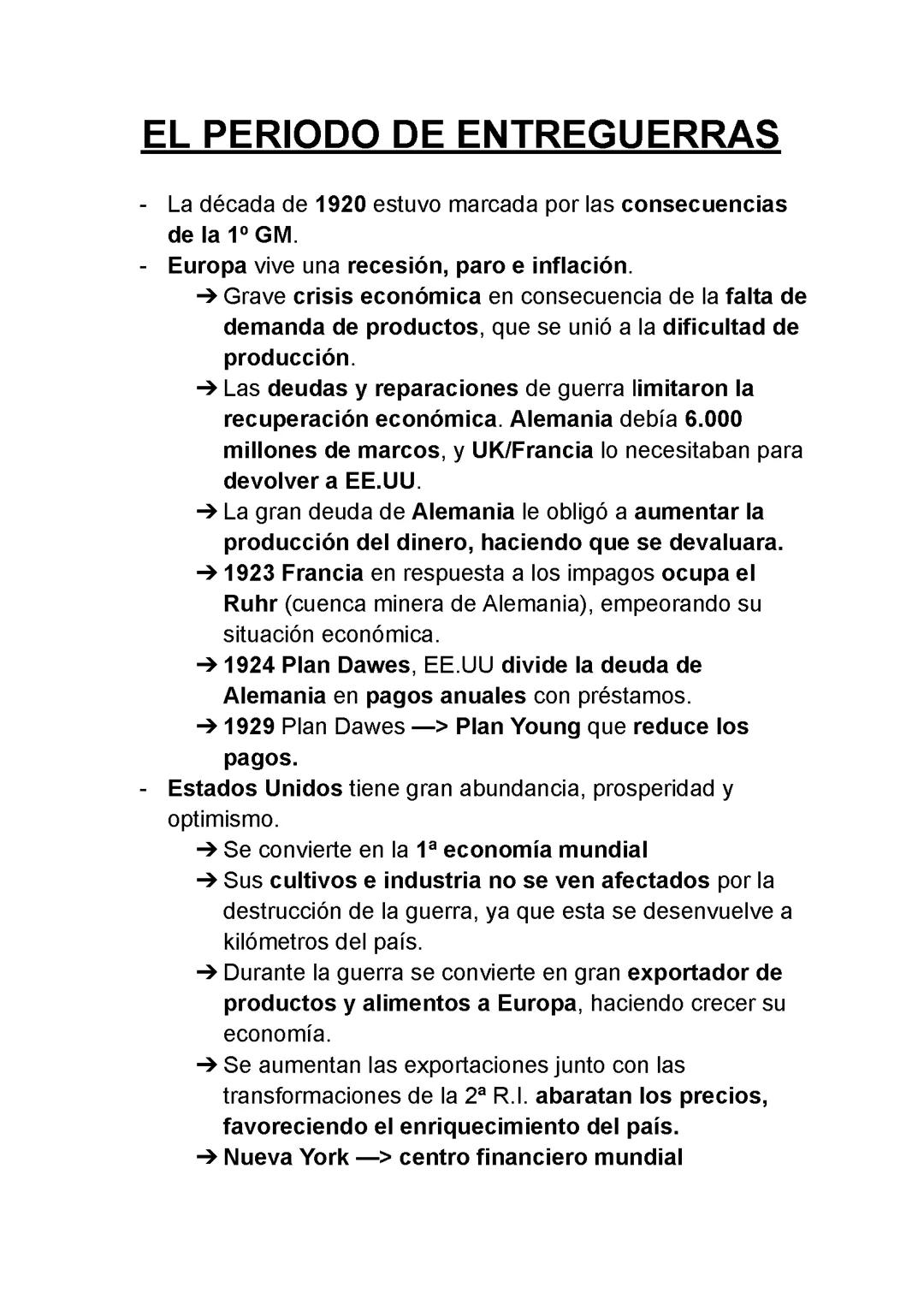 Periodo de entreguerras