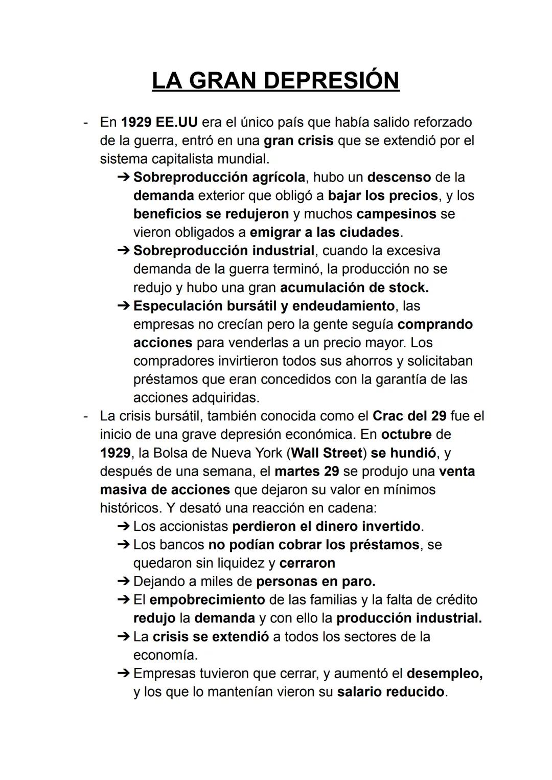 --- OCR Start ---
EL PERIODO DE ENTREGUERRAS
- La década de 1920 estuvo marcada por las consecuencias
de la 1<sup>o</sup> GM.
- Europa vive