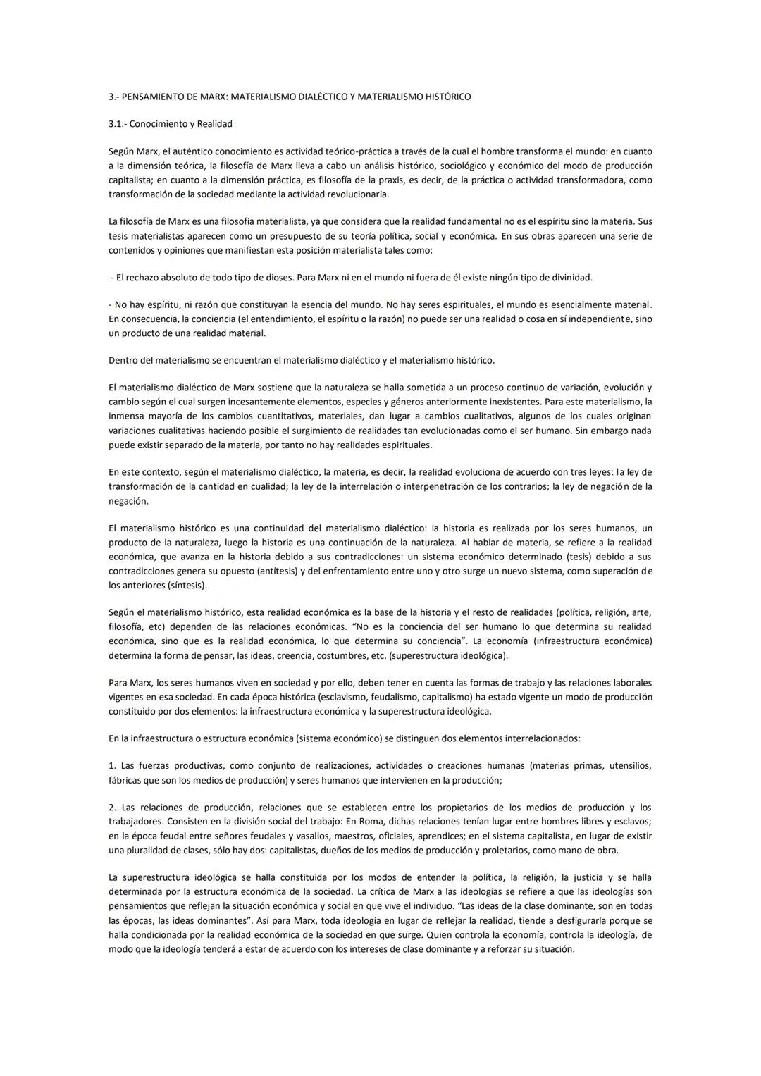 # LA FILOSOFÍA MATERIALISTA DE MARX
1. VIDA Y OBRA DE MARX
Marx nació en Treveris (Prusia) en 1818 y murió en Londres en 1883. Perteneció