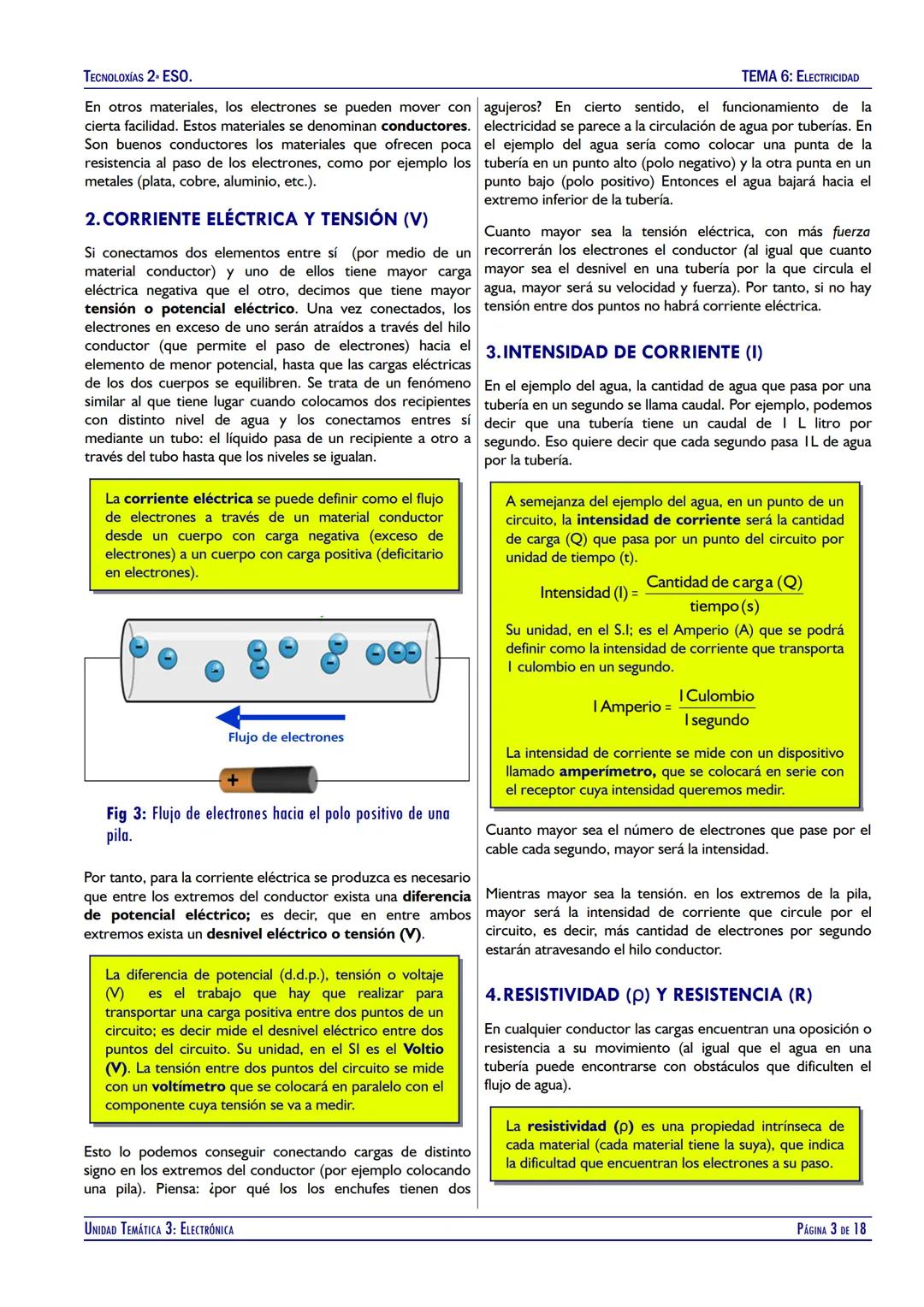 TECNOLOXÍAS 2. ESO.
TEMA 6: ELECTRICIDAD
UNIDAD TEMÁTICA 6
ELECTRICIDAD
9 V
4 ko
4V
8 ΚΩ
16 ΚΩ
32 ΚΩ
330 Ω
330 Ω
330 Ω
0
0,00 μν
(2º ESO)
1