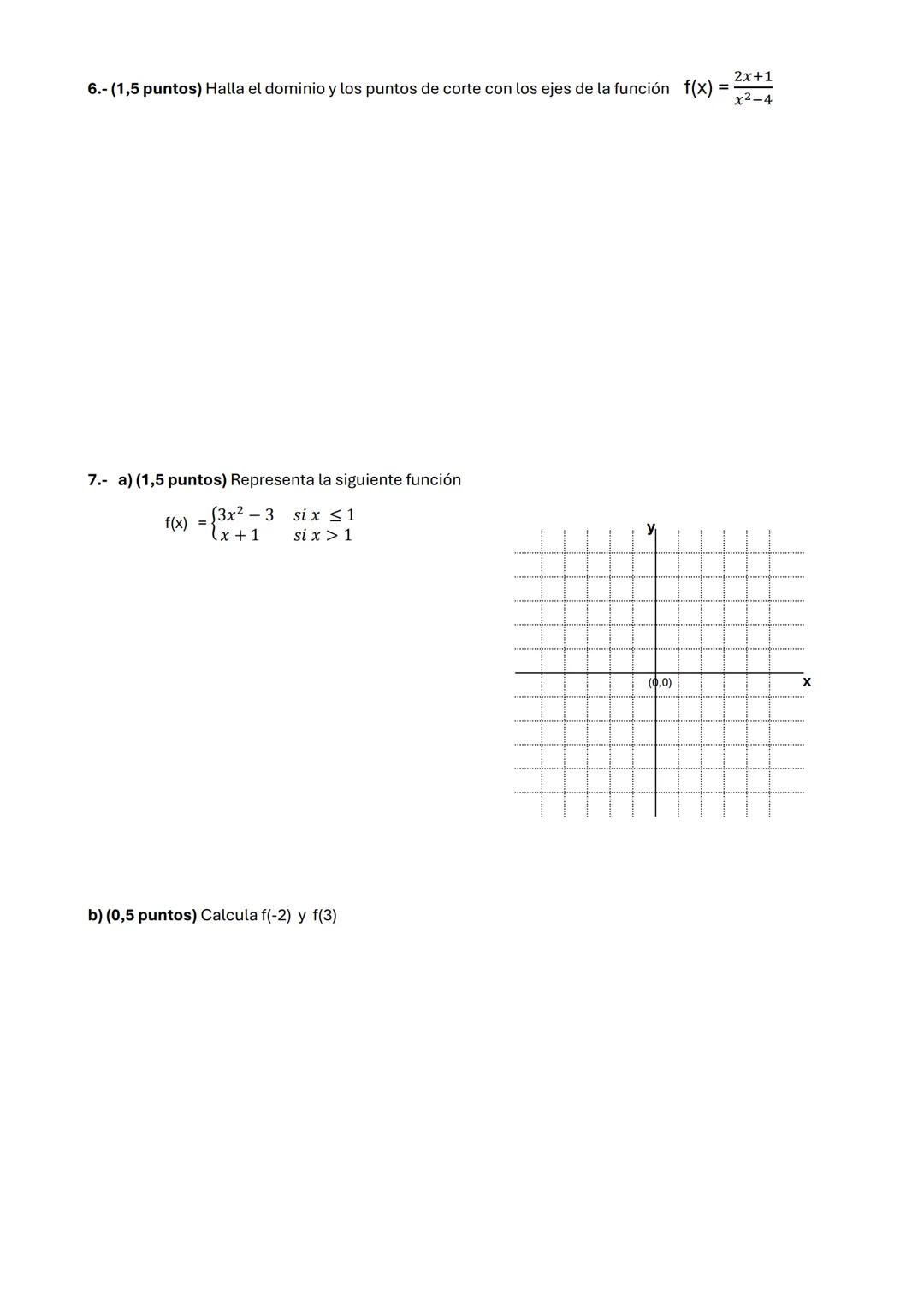 --- OCR Start ---
NOTA
MAT CCSS I
RECUPERACIÓN 1ª EVALUACIÓN
Nombre
Los errores de cálculo, notación o que demuestren falta de comprensión d