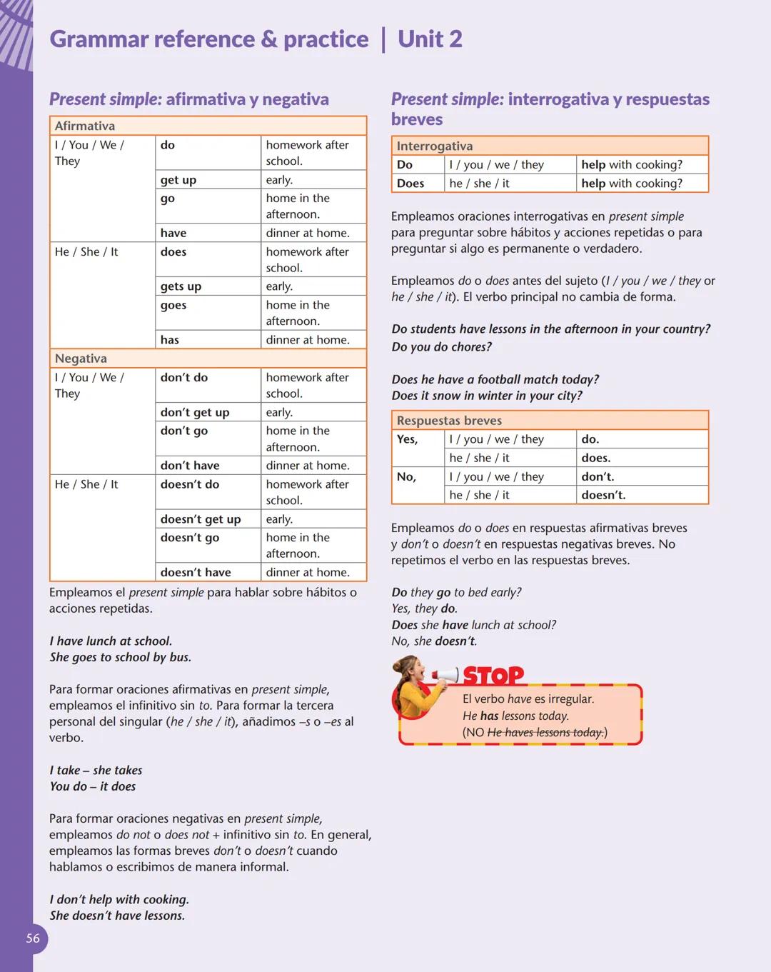 # Grammar reference & practice | Unit 1
Present simple: be
Afirmativa
|         |         |         |         |
| :------ | :------ | :--