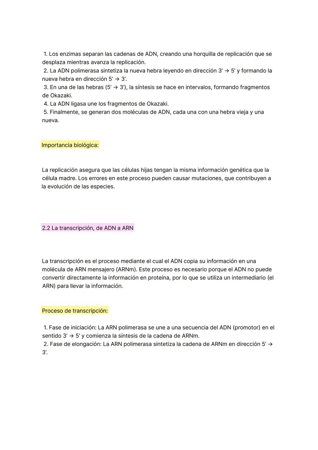 Genética molecular
ADN-> ácido desoxirribonucleico -> (T,A,G y C, contiene como pentosa desoxiribosa)
ARN -> ácido ribonucleico-> (U,A,G y