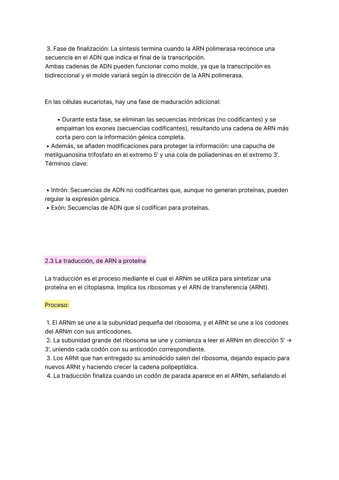 Genética molecular
ADN-> ácido desoxirribonucleico -> (T,A,G y C, contiene como pentosa desoxiribosa)
ARN -> ácido ribonucleico-> (U,A,G y