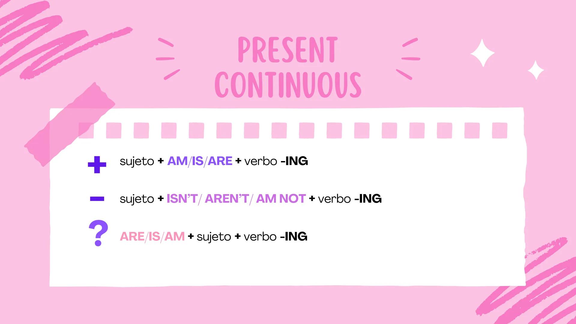 # PRESENTACIÓN DE
# INGLÉS ☆ CONTENIDO
01. Present simple
02. Past simple
04. Past continuos
Present
03.
continuous --- OCR Start ---
PRESE