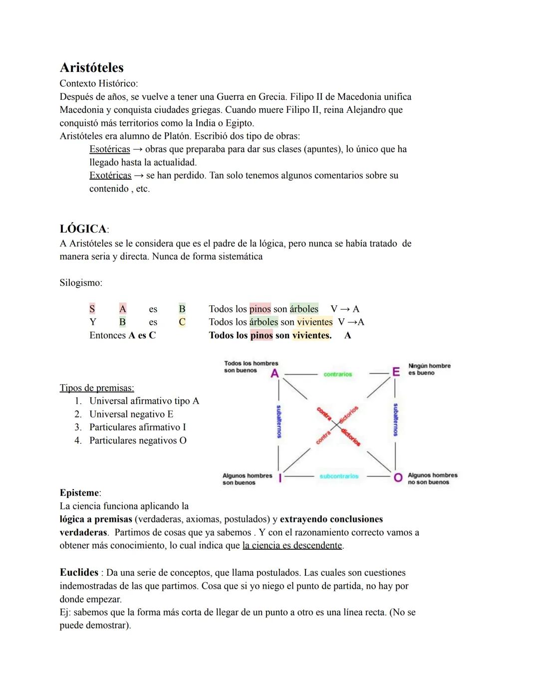 --- OCR Start ---
Aristóteles
Contexto Histórico:
Después de años, se vuelve a tener una Guerra en Grecia. Filipo II de Macedonia unifica
Ma