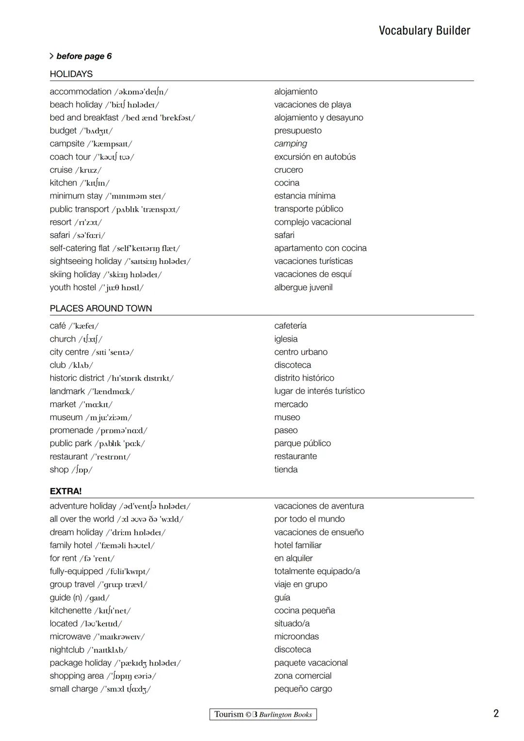 # 1 Vocabulary Builder
Learn the vocabulary you need. Write the words in your language.
> before page 4
ORDINAL NUMBERS
first /'fxst/
se