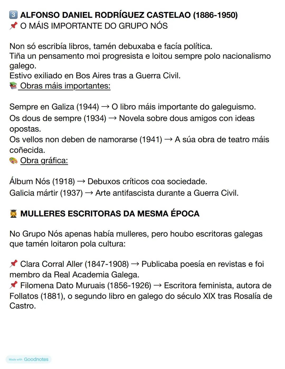 # O GRUPO NÓS: OS DEFENSORES DA
# CULTURA GALEGA
Os membros do Grupo Nós eran escritores, artistas e intelectuais
galegos que querían recup