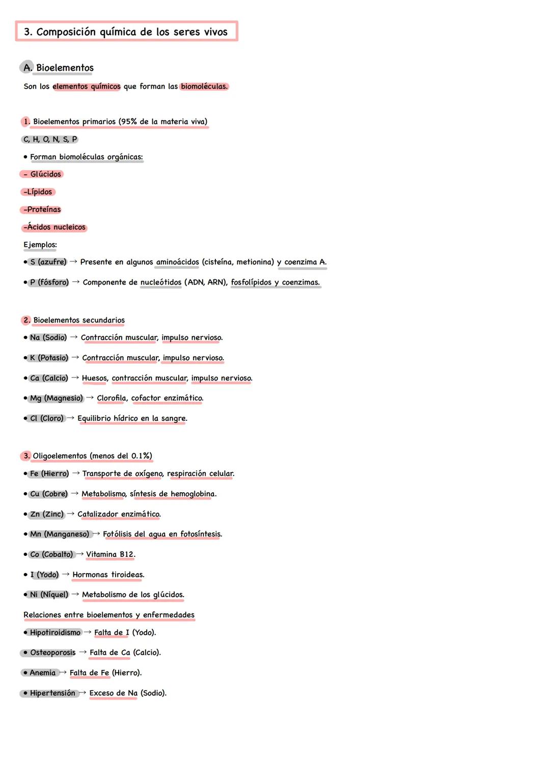 # Bioquímica
1. Seres vivos e inertes
Los seres vivos se diferencian de los seres inertes porque:
* Se nutren.
* Se relacionan con su