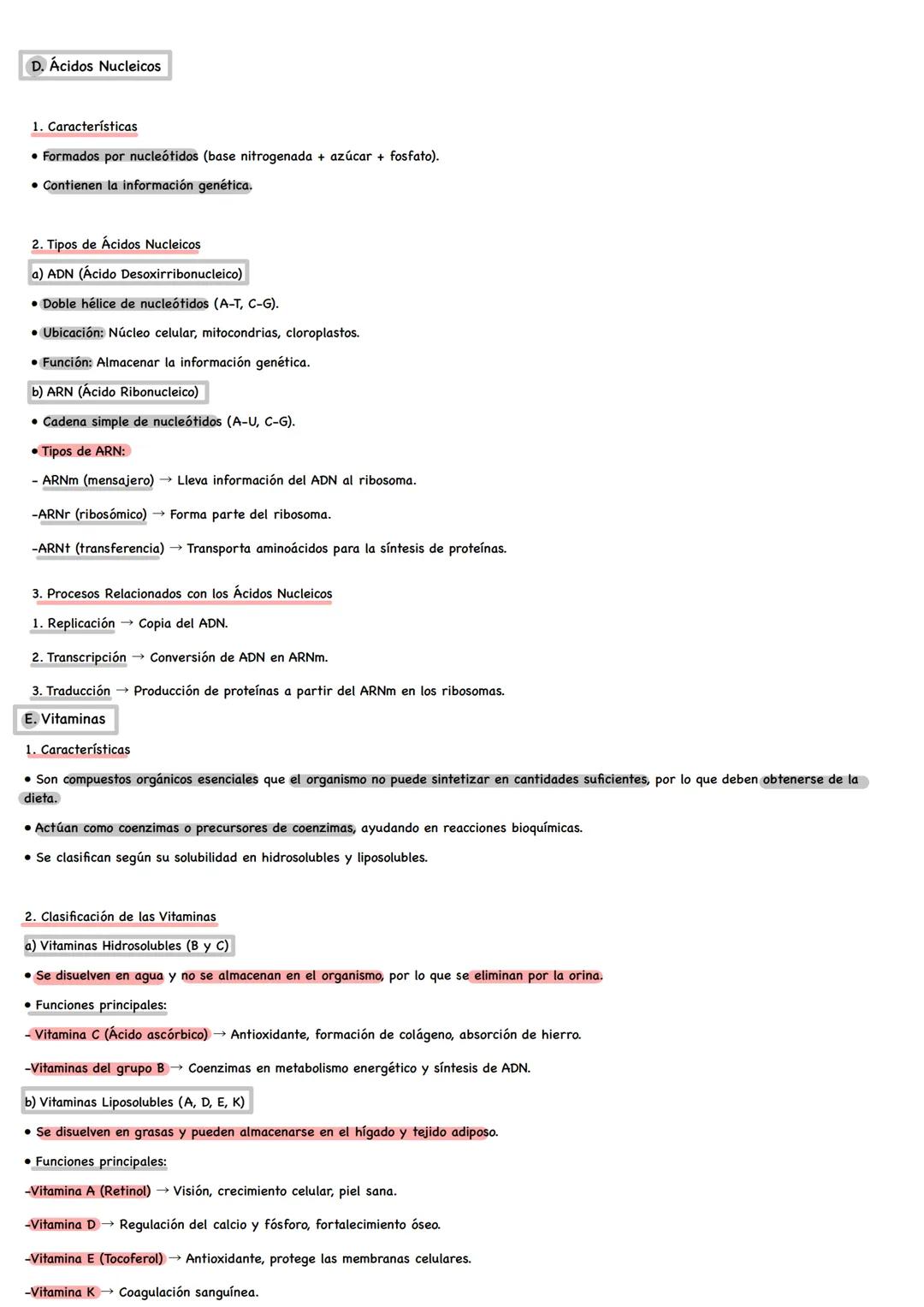 # Bioquímica
1. Seres vivos e inertes
Los seres vivos se diferencian de los seres inertes porque:
* Se nutren.
* Se relacionan con su