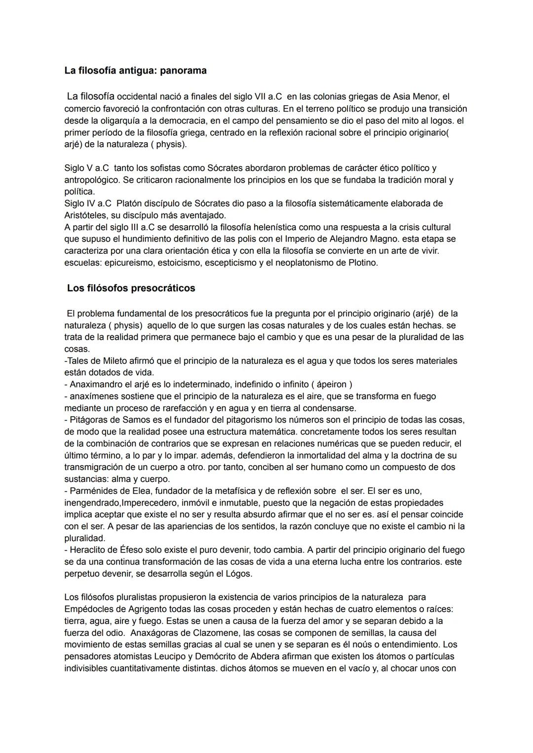 --- OCR Start ---
La filosofía antigua: panorama
La filosofía occidental nació a finales del siglo VII a.C en las colonias griegas de Asia M