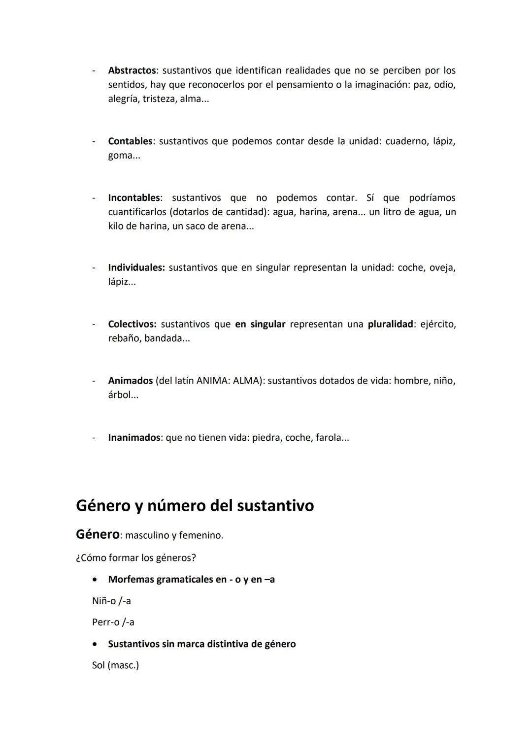 # Sustantivo
Es la categoría gramatical que utilizamos para dar nombre o identificar todas las realidades que conocemos.
Tienen significad