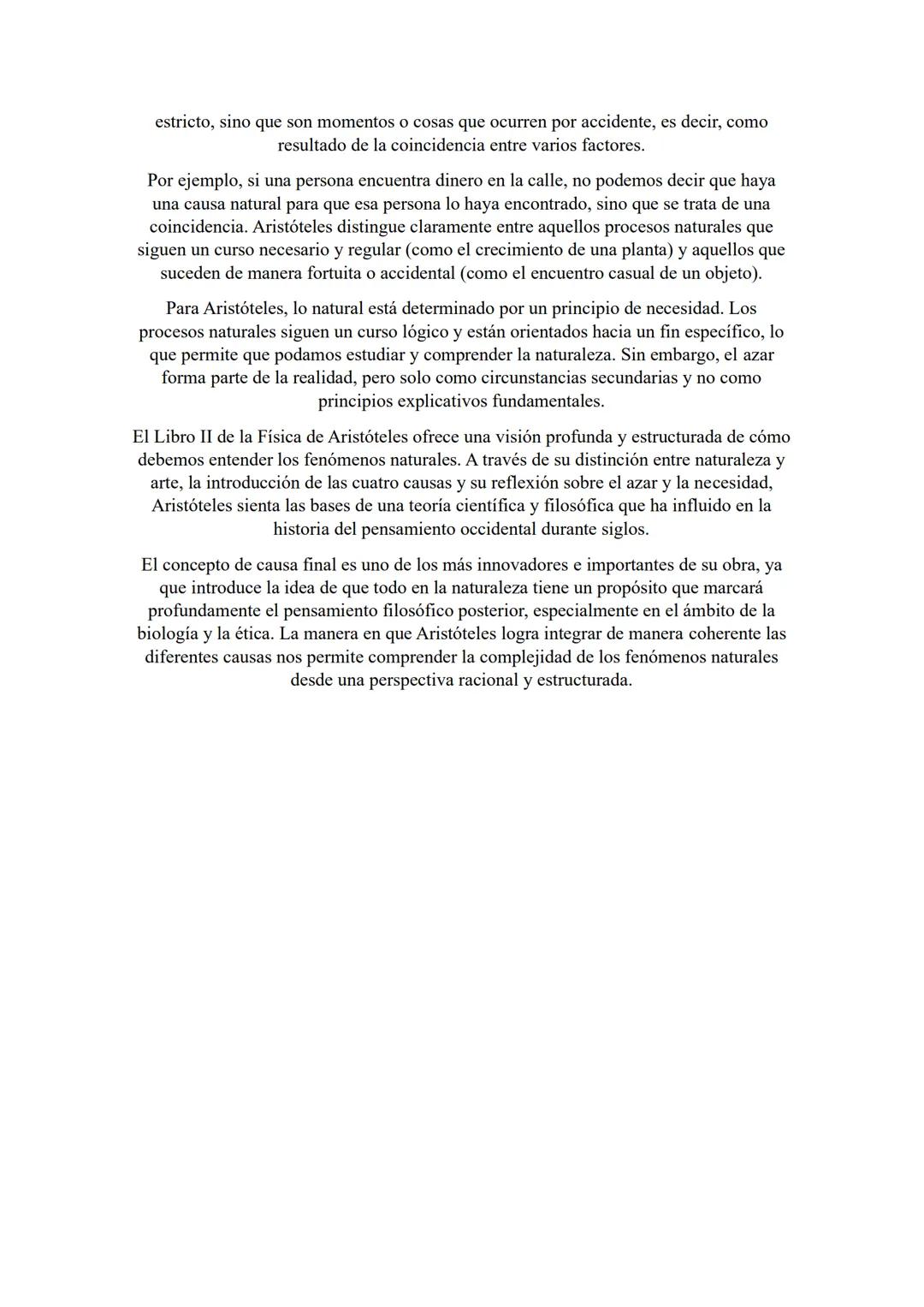 # Comentario Aristóteles
María Suárez # Física II
El Libro II de la Física de Aristóteles es una obra fundamental dentro de sus obras
filo