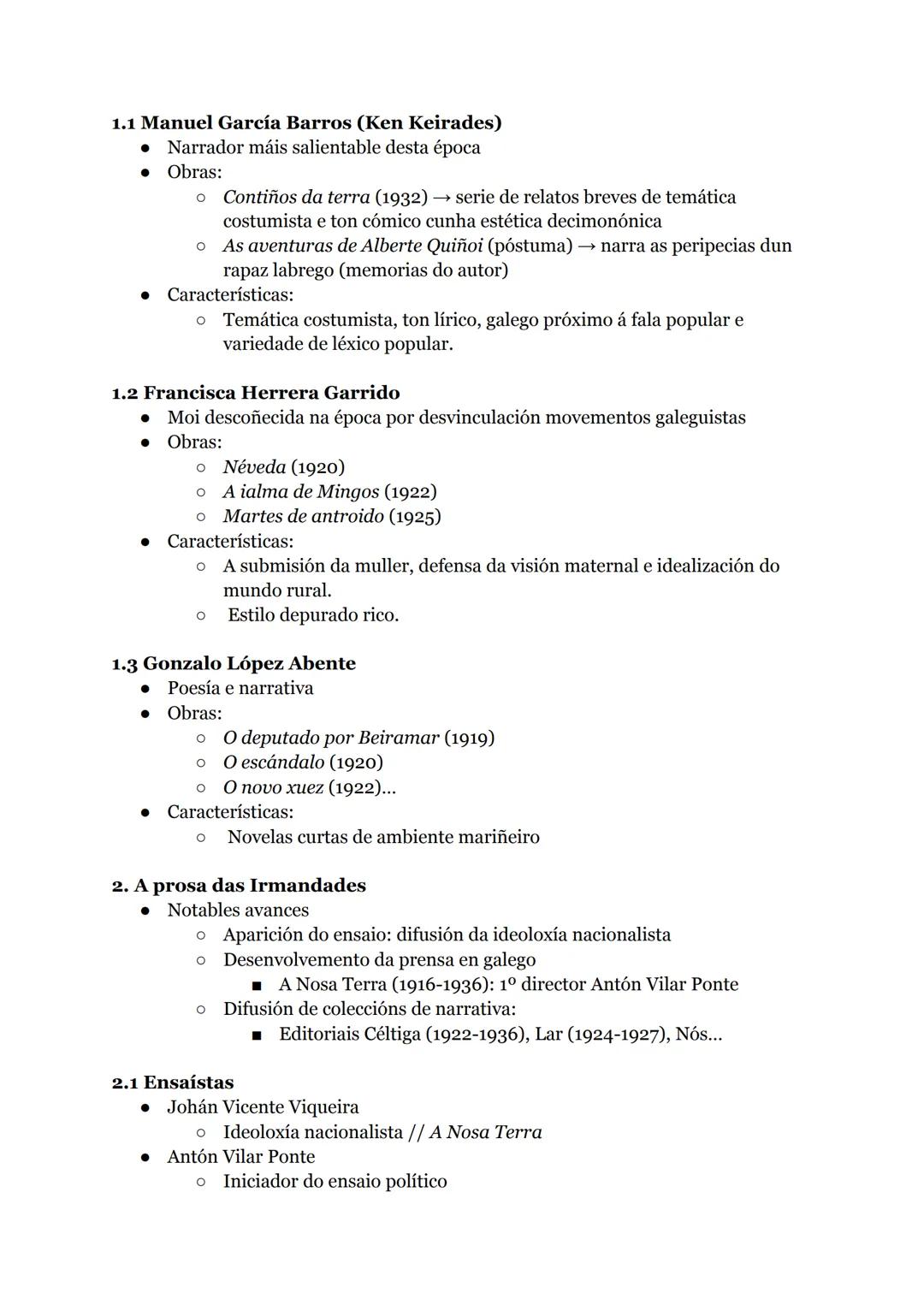 # PRIMEIRO TERZO DO SÉCULO XX
Pequeno contexto de todo o século
Caracterizado por incremento do proceso desaleguizador dos séculos precede