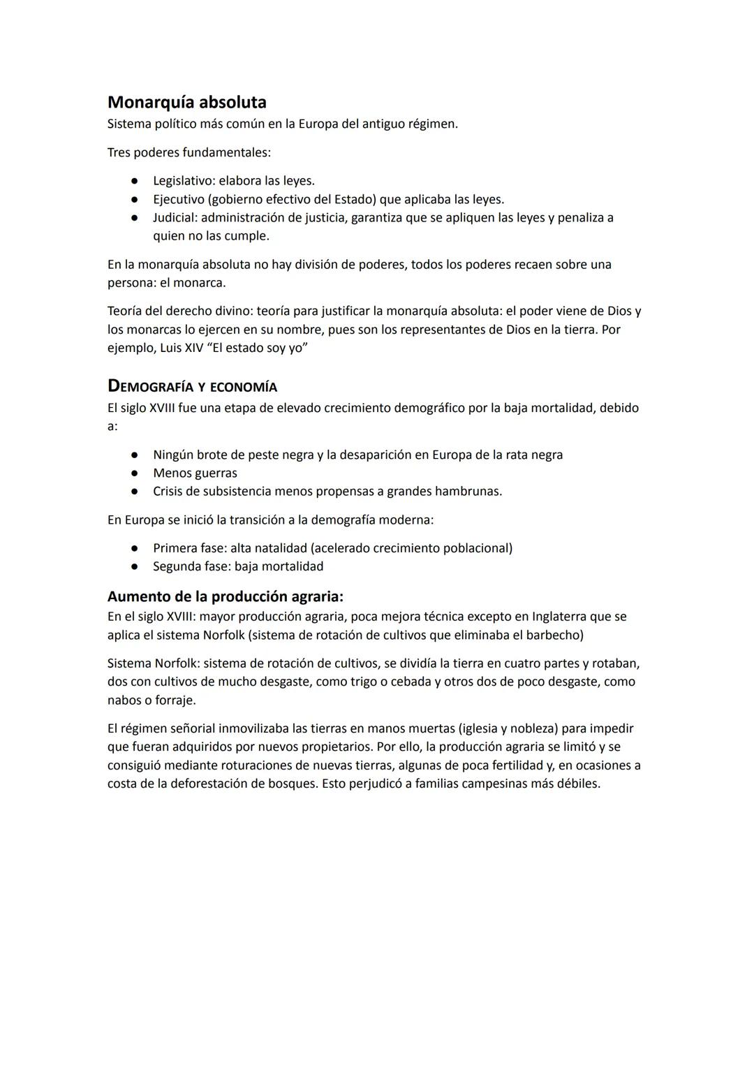# EL ANTIGUO RÉGIMEN EUROPEO
En el siglo XVI al XVIII. Características:
- Economía de base agrícola y bajos rendimientos, se limitaba al c