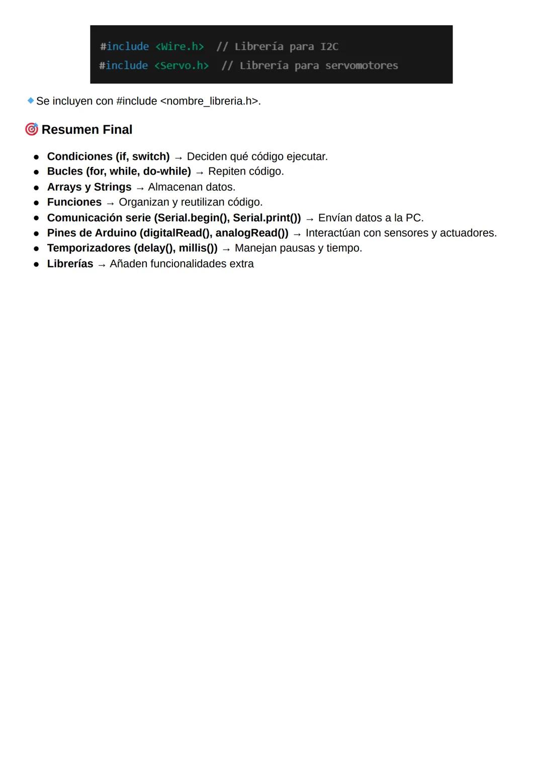 # Estructura y Sintaxis en
# Arduino
Todo código de Arduino debe incluir al menos dos funciones principales:
* **void setup():**
*
