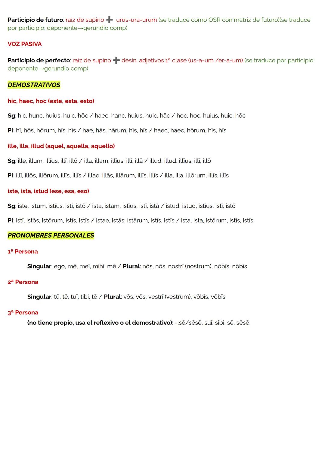 # DECLINACIONES
| | 1ª | | 2a | | 3ª (*imp) | | 4a | | 5a |
|---|---|---|---|---|---|---|---|---|---|
| | M,F | N | M,F | N | M