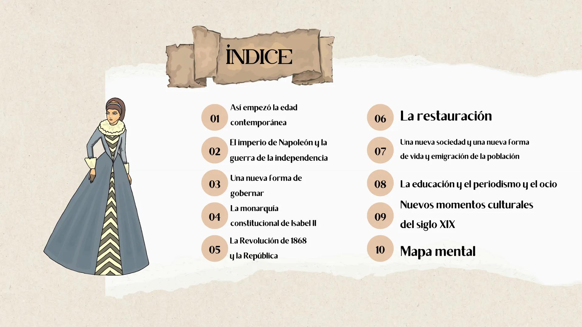 # ¿QUÉ HEMOS HEREDADO DEL
# SIGLO XIX?
Presentado por Cucurella # İNDICE
01 Así empezó la edad
contemporánea
02 El imperio de Napoleón y