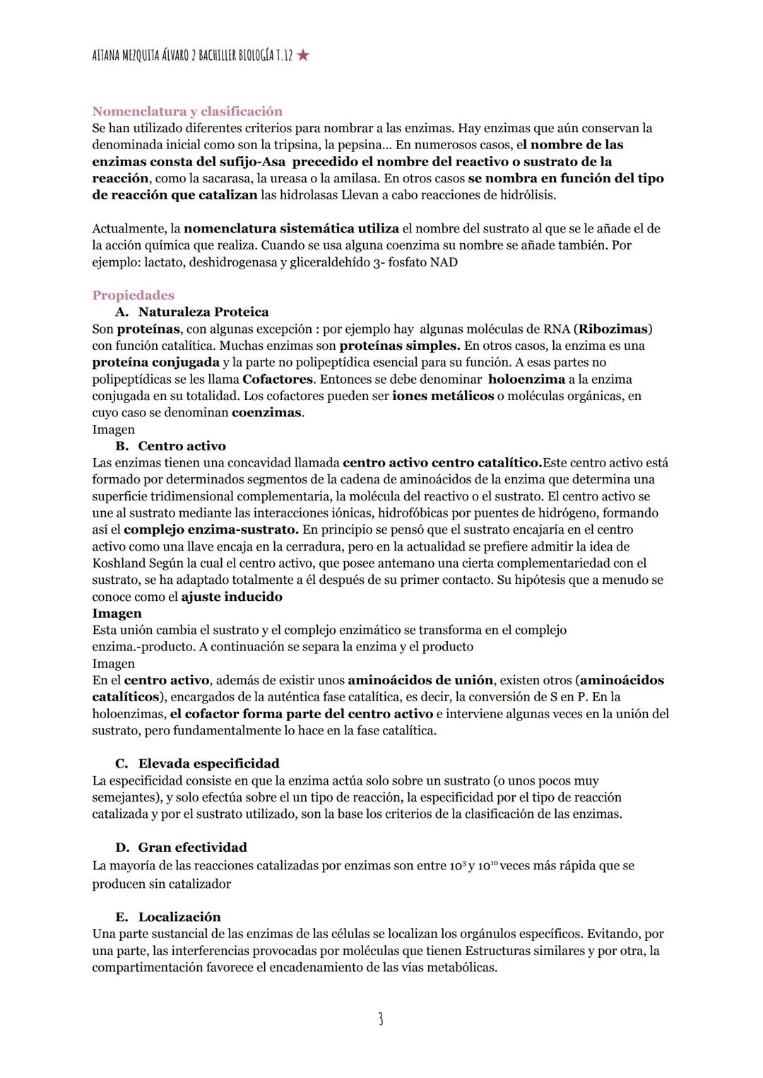AITANA MEZQUITA ÁLVARO 2 BACHILLER BIOLOGÍA T.12
TEMA 12: INTRODUCCIÓN AL METABOLISMO ATP Y ENZIMAS
1.Concepto de metabolismo
Todos los s