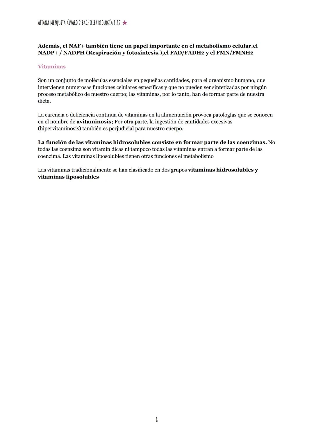 AITANA MEZQUITA ÁLVARO 2 BACHILLER BIOLOGÍA T.12
TEMA 12: INTRODUCCIÓN AL METABOLISMO ATP Y ENZIMAS
1.Concepto de metabolismo
Todos los s