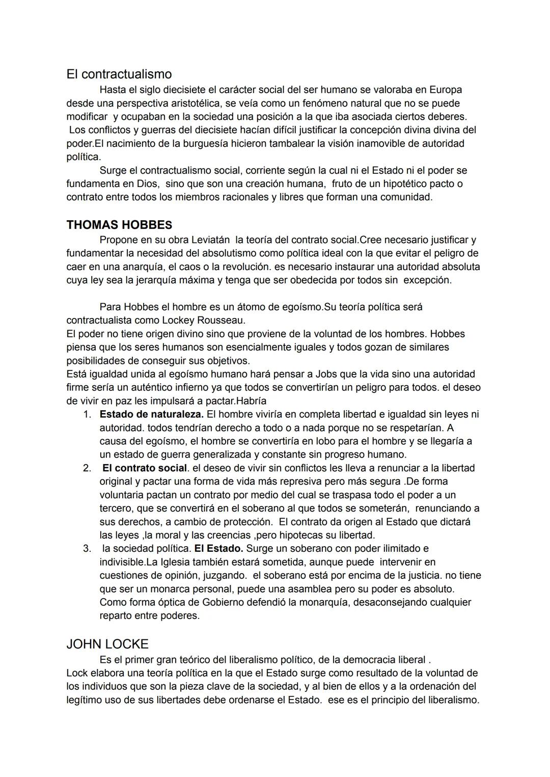 # El contractualismo
Hasta el siglo diecisiete el carácter social del ser humano se valoraba en Europa
desde una perspectiva aristotélica,