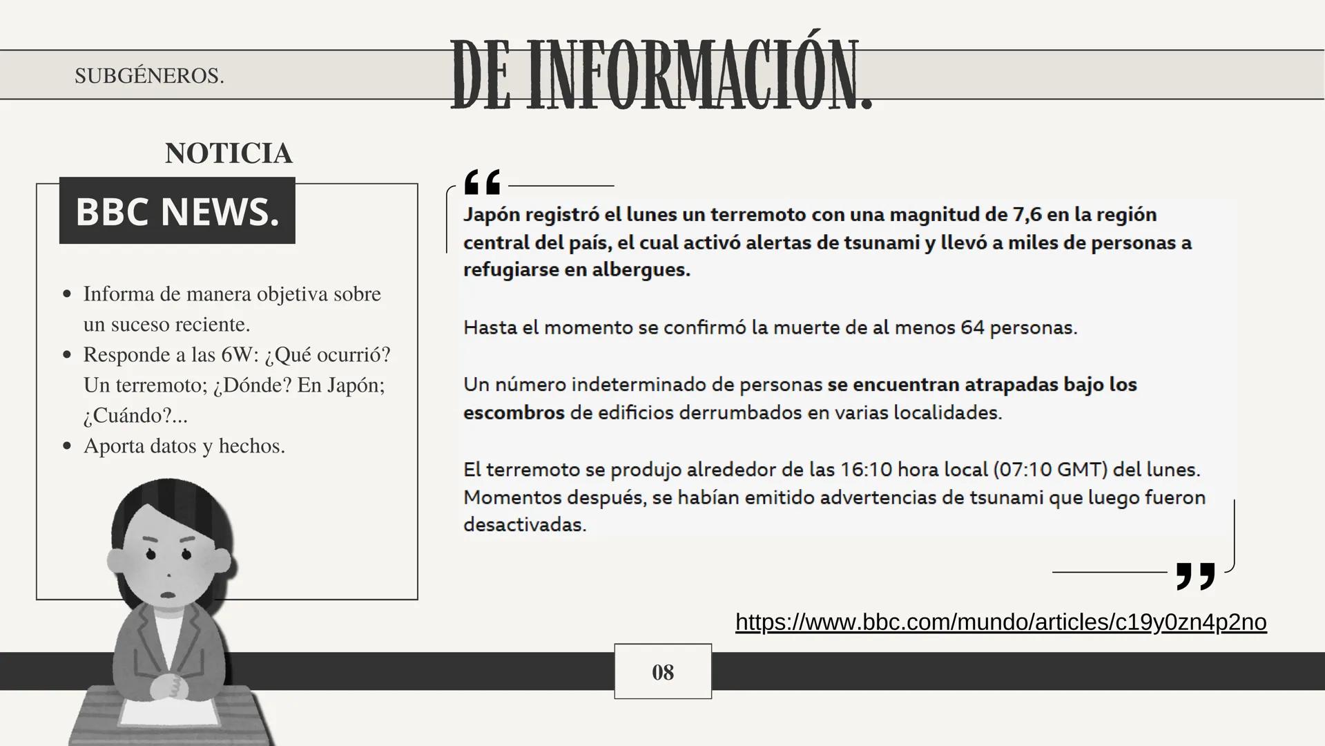 1BACH.D
ROCÍO LISTÁN LAGOMAZZINI
# LOS GENEROS
# PERIODÍSTICOS
su liderazgo con 29 meses
Y SUS SUBGENÉROS
COMIC
# Periódico
# de Esp