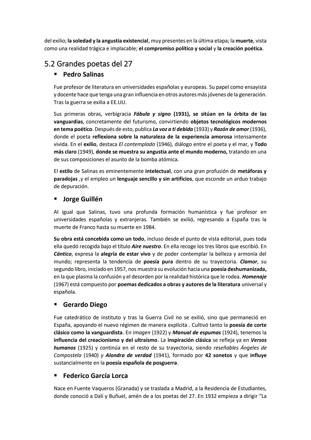 # GENERACIÓN DEL 27:
# TEMA 5: LA
# CARACATERÍSTICAS Y TRAYECTORIA POÉTICA DE
# LOS POETAS DEL 27. EL TEATRO LORQUIANO.
## 5.1 Contextualiz