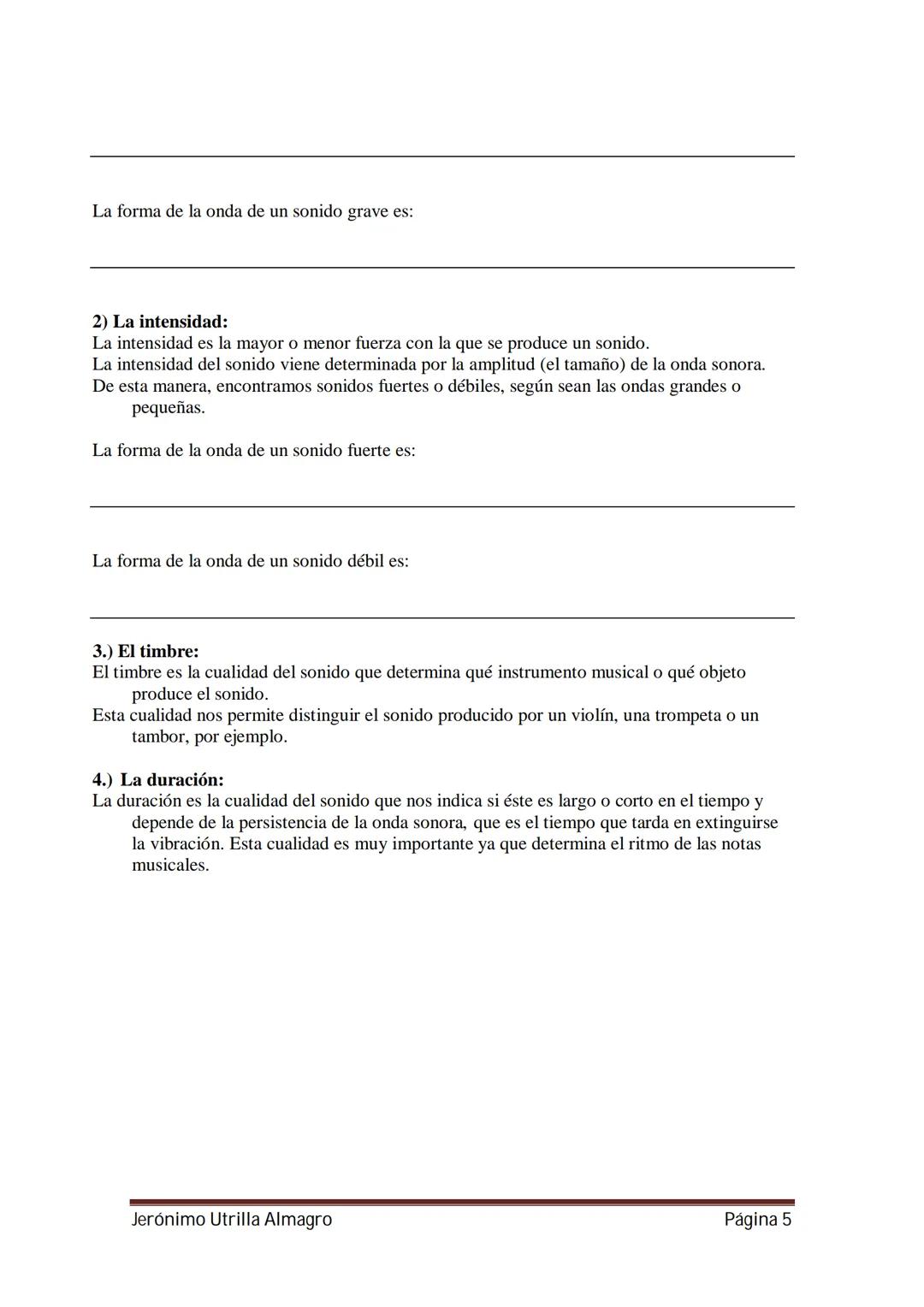 APUNTES
MÚSICA
1º ESO
Departamento de Música
IES Néstor Almendros
Jerónimo Utrilla Almagro
Página 1 # TEMA 1
EL SONIDO Y LA MÚSICA
A.)