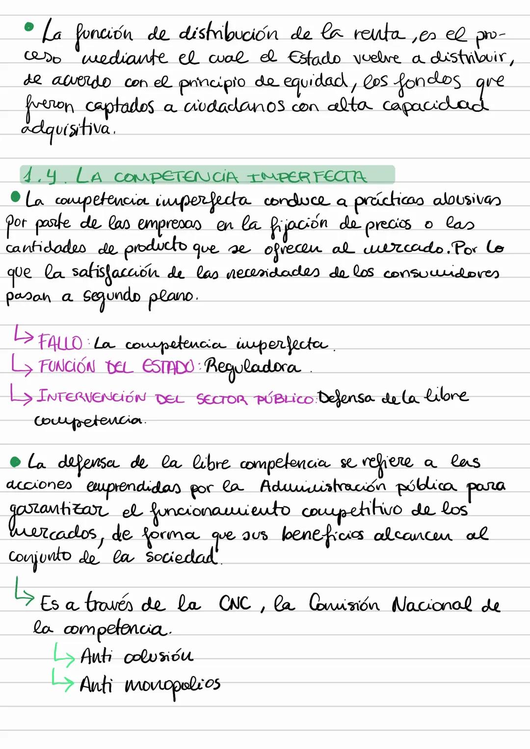 TEMA 7. El papel del Estado.
1. LOS FALLOS DEL MERCADO
* Un fallo de mercado es una conseqüencia del
funcionamiento del mercado, i se pro