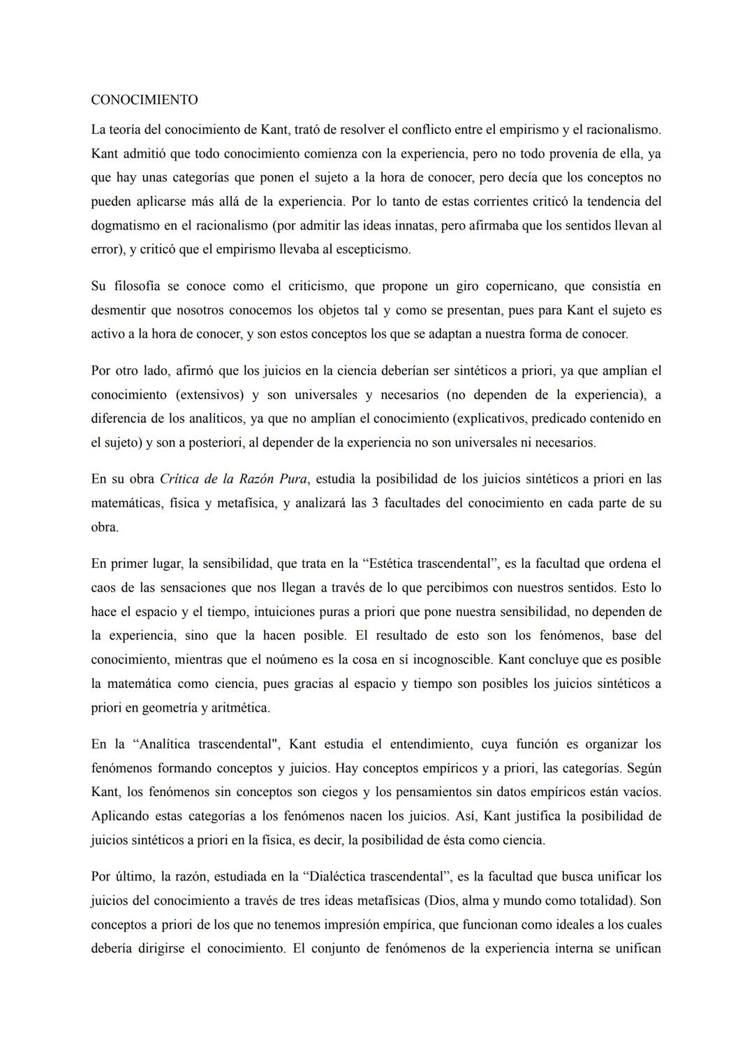 # ÉTICA
Kant distingue dos usos de la razón: el teórico (conocer) y el práctico (determinar la voluntad).
Desarrolla su ética en la Crítica