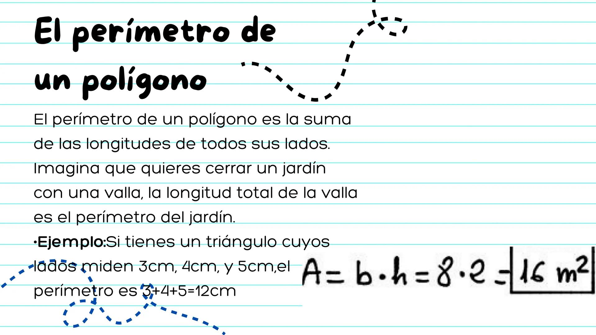 # Perímetro
y
# Área # Objetivos
- Saber q es un polígono
- Reconocer al perímetro como la suma
de las longitudes de sus lados y área
com