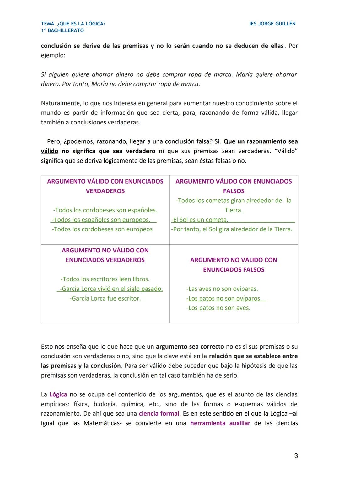 TEMA ¿QUÉ ES LA LÓGICA?
1º BACHILLERATO
1. ¿QUÉ ES LA LÓGICA?
IES JORGE GUILLÉN
La palabra "lógica" procede del término griego "logos", que