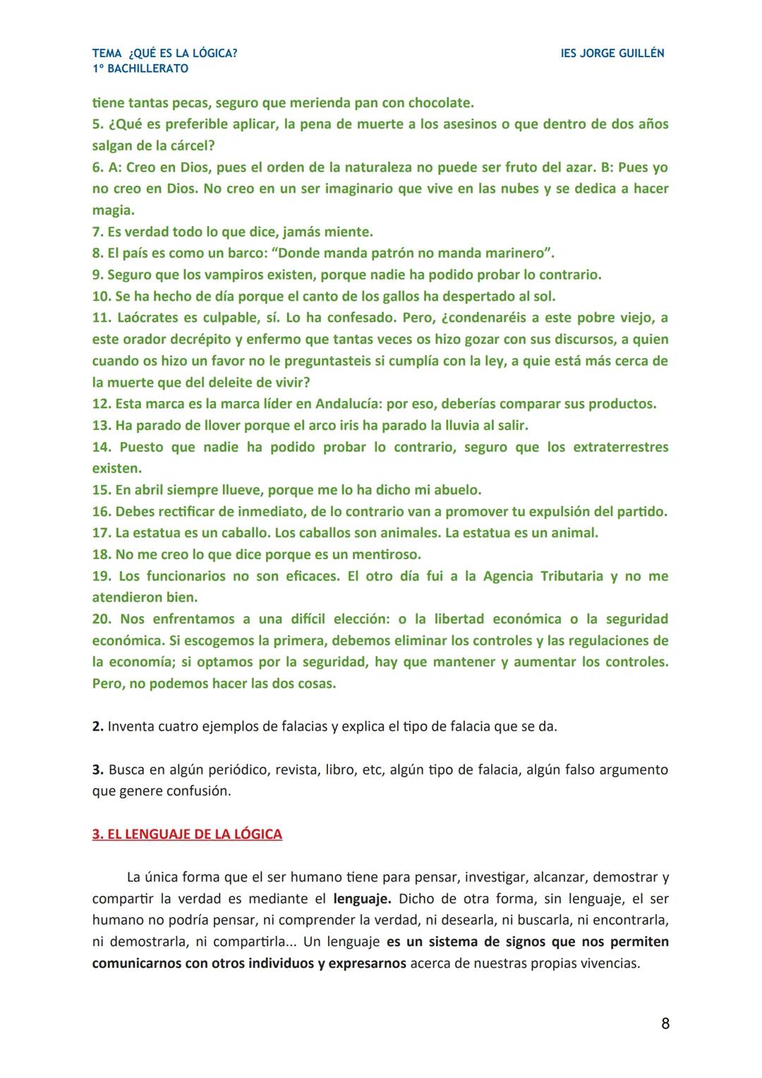 TEMA ¿QUÉ ES LA LÓGICA?
1º BACHILLERATO
1. ¿QUÉ ES LA LÓGICA?
IES JORGE GUILLÉN
La palabra "lógica" procede del término griego "logos", que
