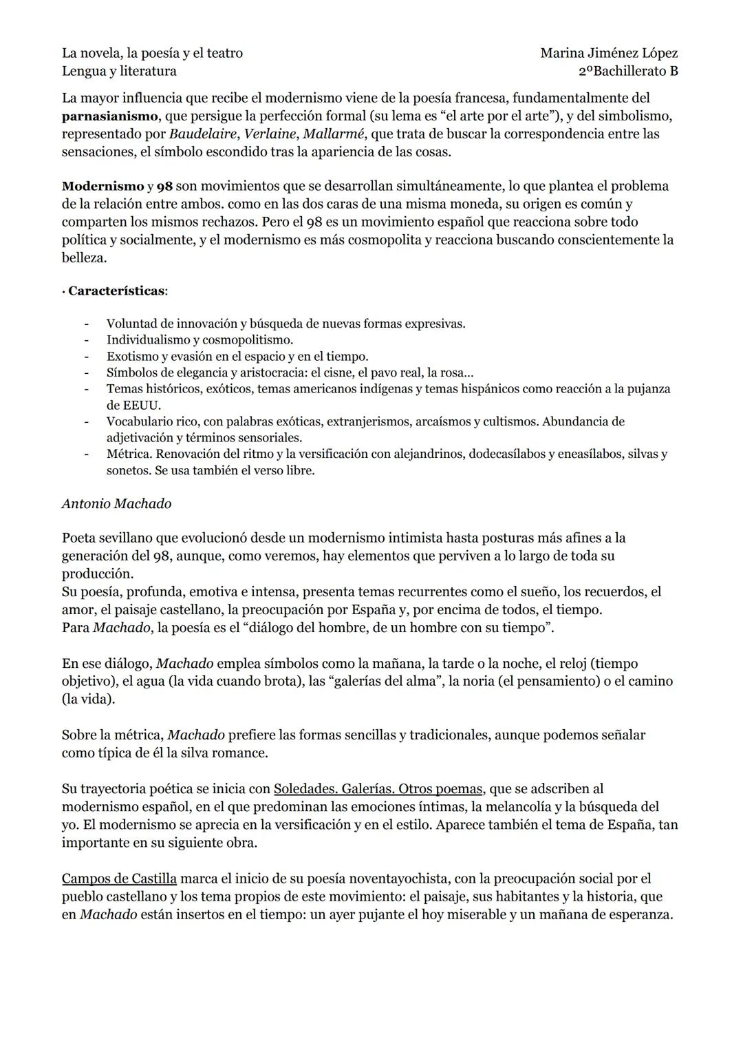 # APUNTES LITERATURA FINALES La novela, la poesía y el teatro
Lengua y literatura
ΕΤΑΡΑ 1: ANTES DE LOS AÑOS 40
Marina Jiménez López
2º Bach