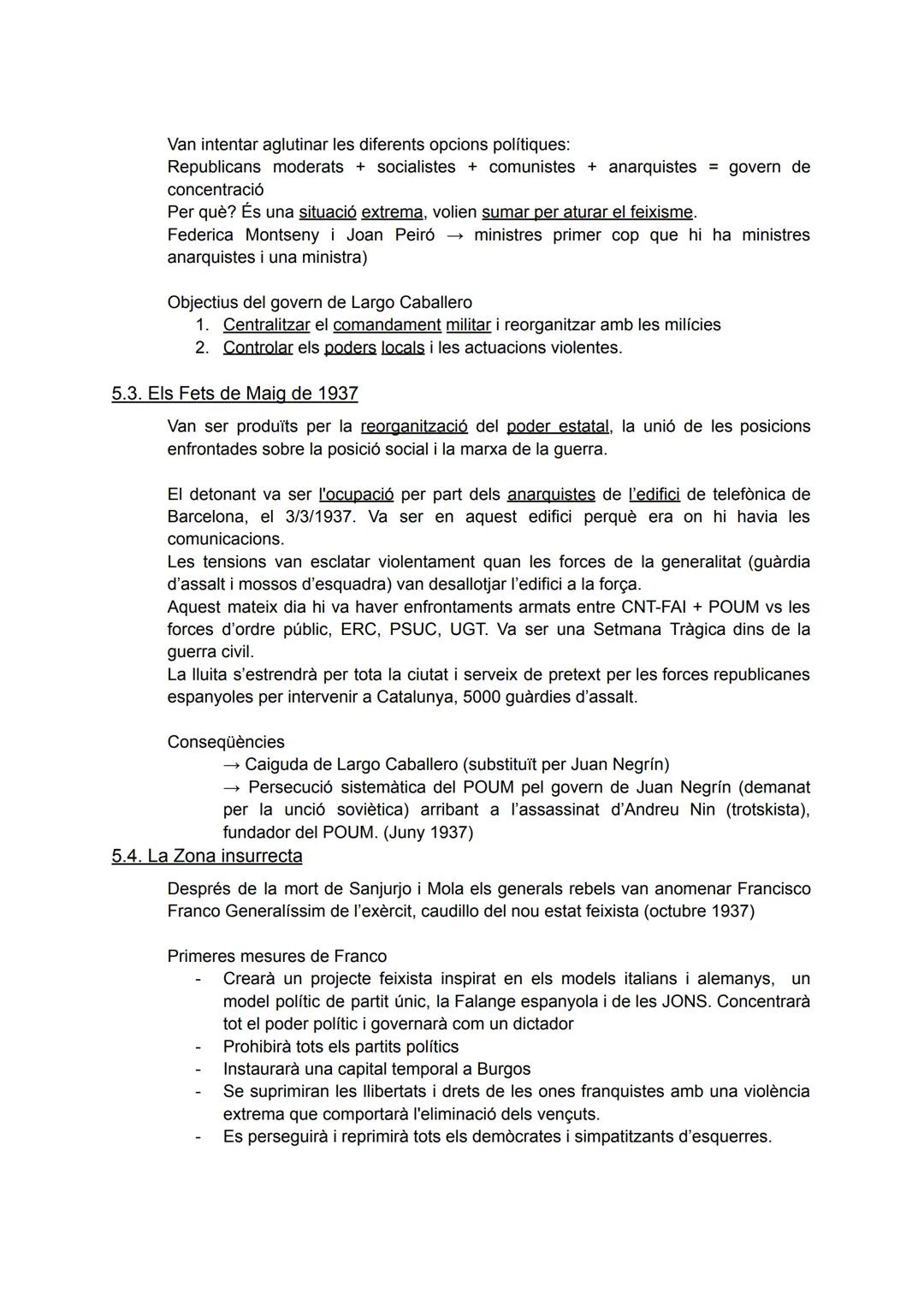 U4. GUERRA CIVIL
1. Per què va fracassar la república?
2. Inici de la guerra
3. Generals que es van revoltar
4. Primers moments de la guerra
