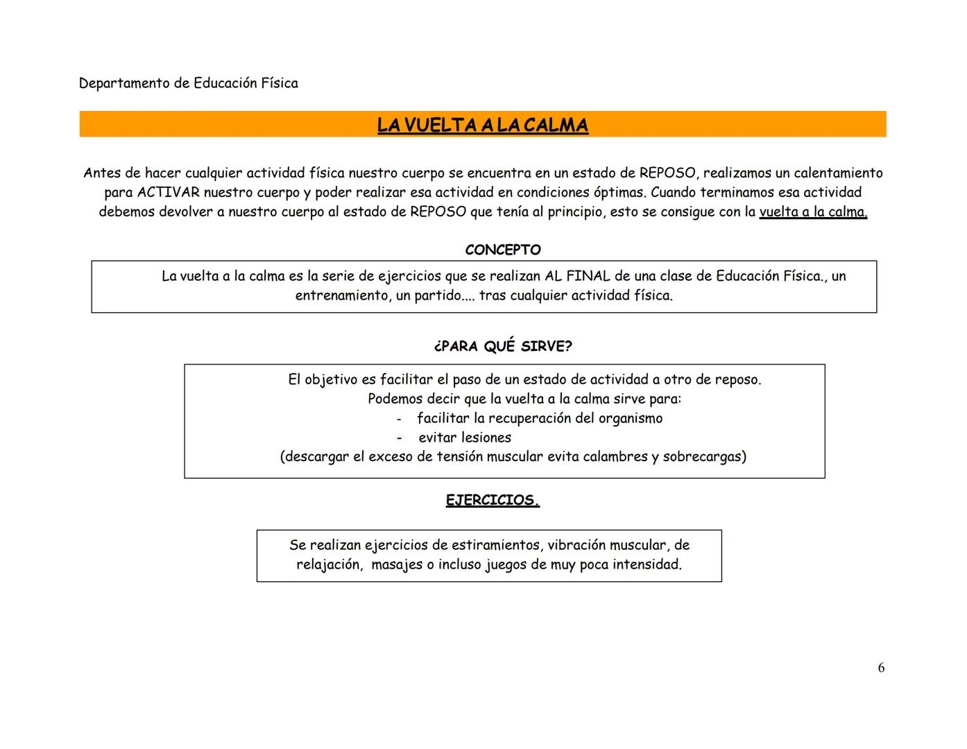 Departamento de Educación Física
# EL CALENTΑΜΙΕΝΤΟ
EI CALENTAMIENTO es la serie de ejercicios que se deben realizar siempre ANTES de cual