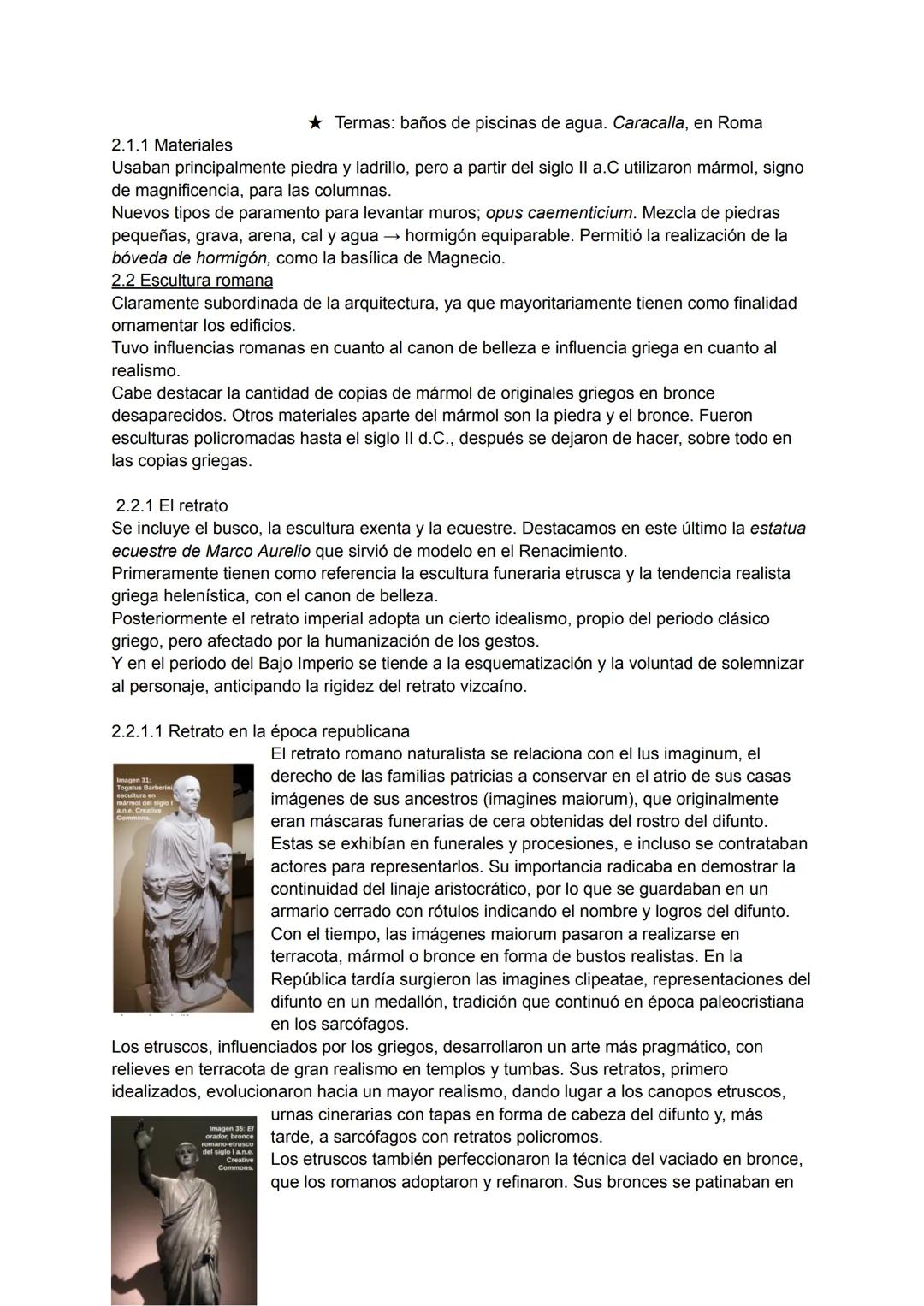 # ROMA
1.- Contexto histórico
Lo que más caracteriza al arte Romano, es la unión de la herencia griega y la etrusca.
Mezclando ese ideal de