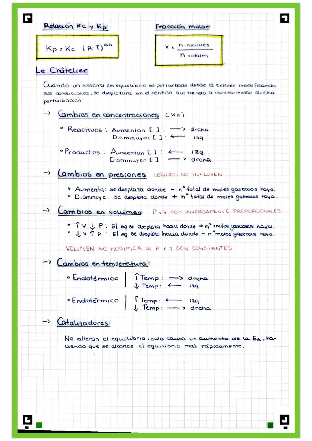# Equilibrio Quimico Resumen
Ley de accion de masas
En toda reacción química reversible, en equilibrio y a una determinada.
temperatura, e