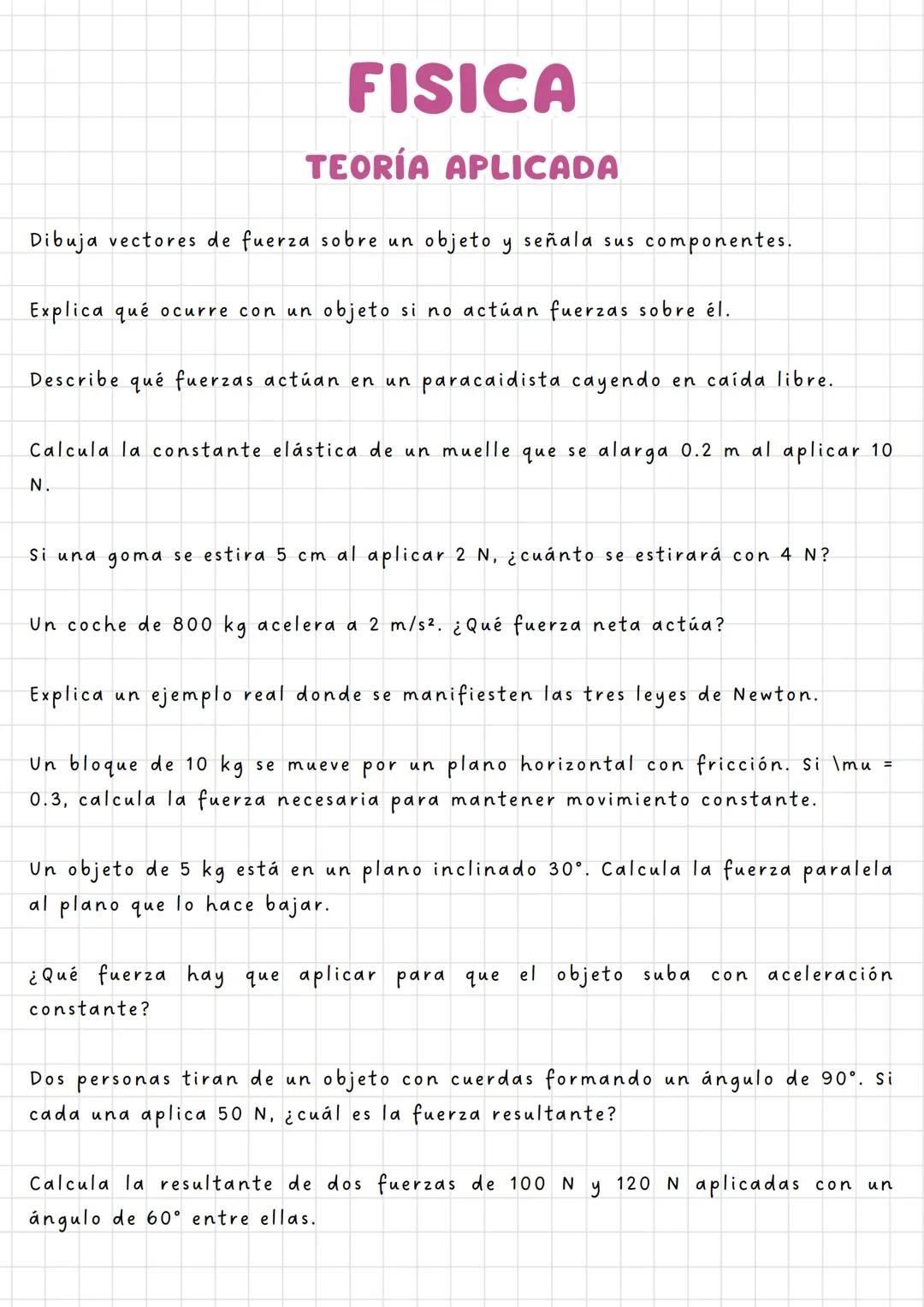 # FISICA
¿Qué es la dinámica? Es la parte de la física que estudia el movimiento atendiendo
a las causas que lo producen.
¿Y las fuerzas? so