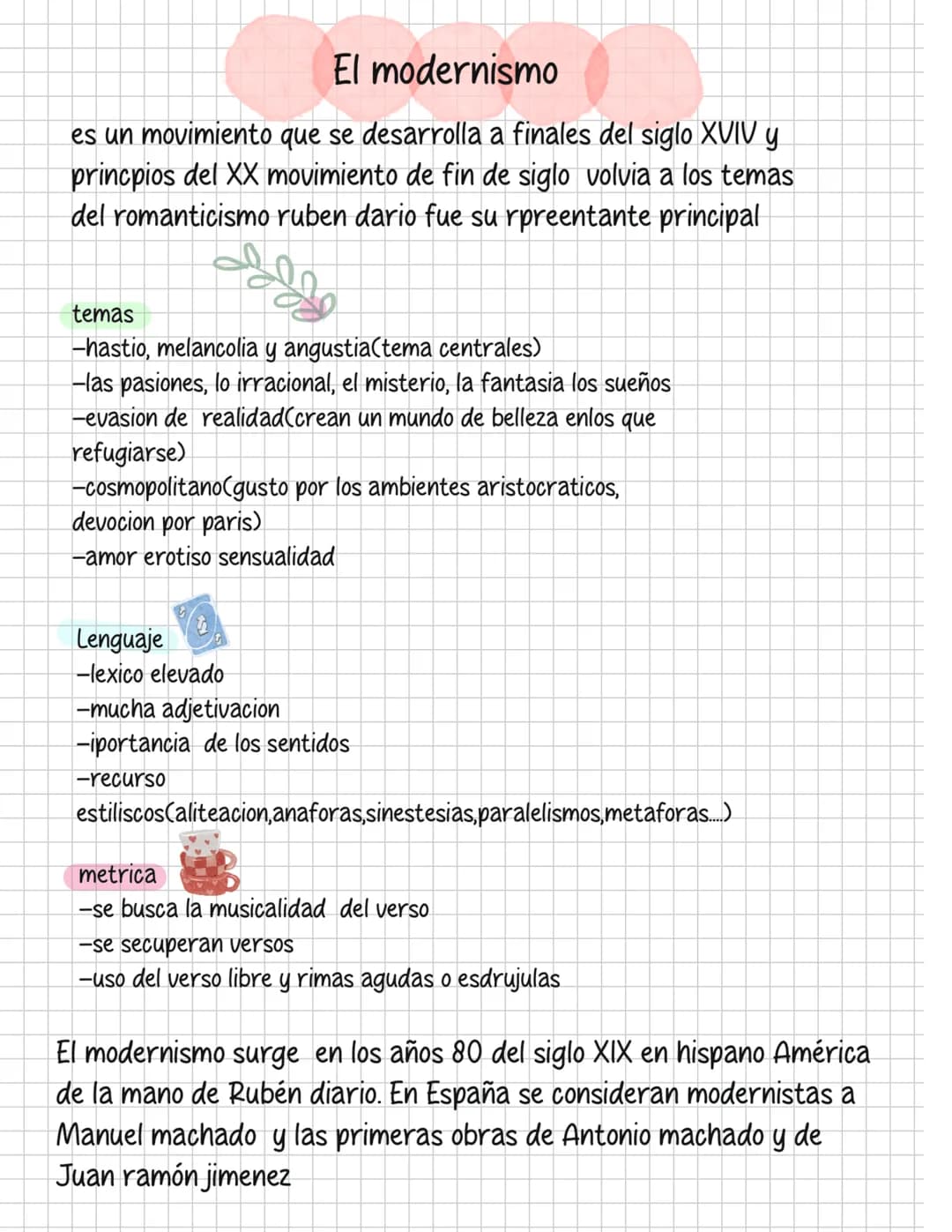 # El modernismo
es un movimiento que se desarrolla a finales del siglo XVIV y
princpios del XX movimiento de fin de siglo volvia a los tema