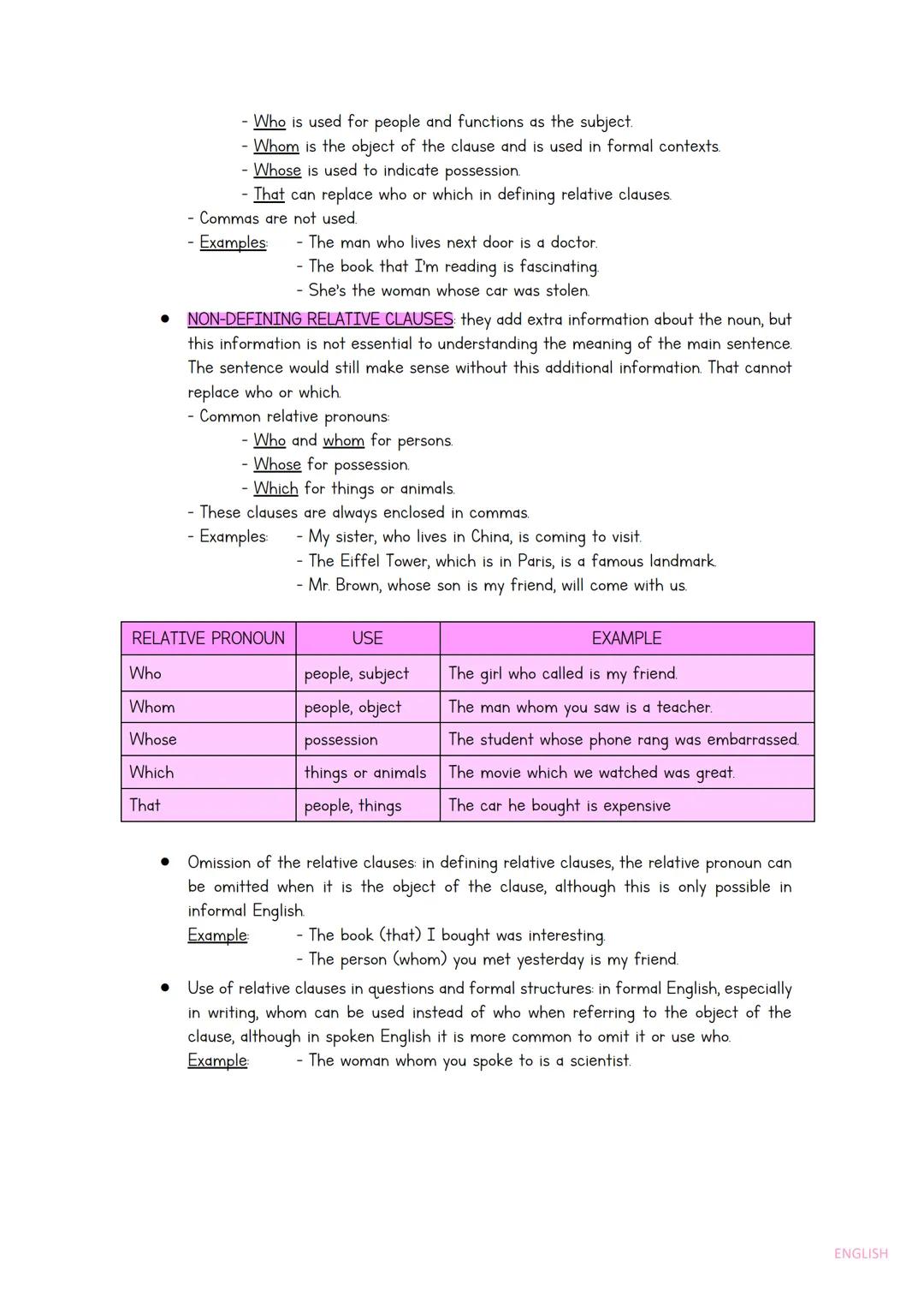 # CONTRAST CLAUSES
Contrast clauses are used to express opposite or contrasting ideas in a sentence. These
clauses are essential to express