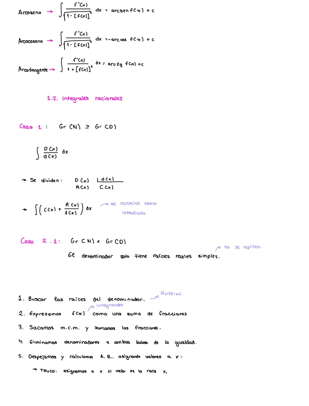 INTEGRALES INDEFINIDAS – página 2